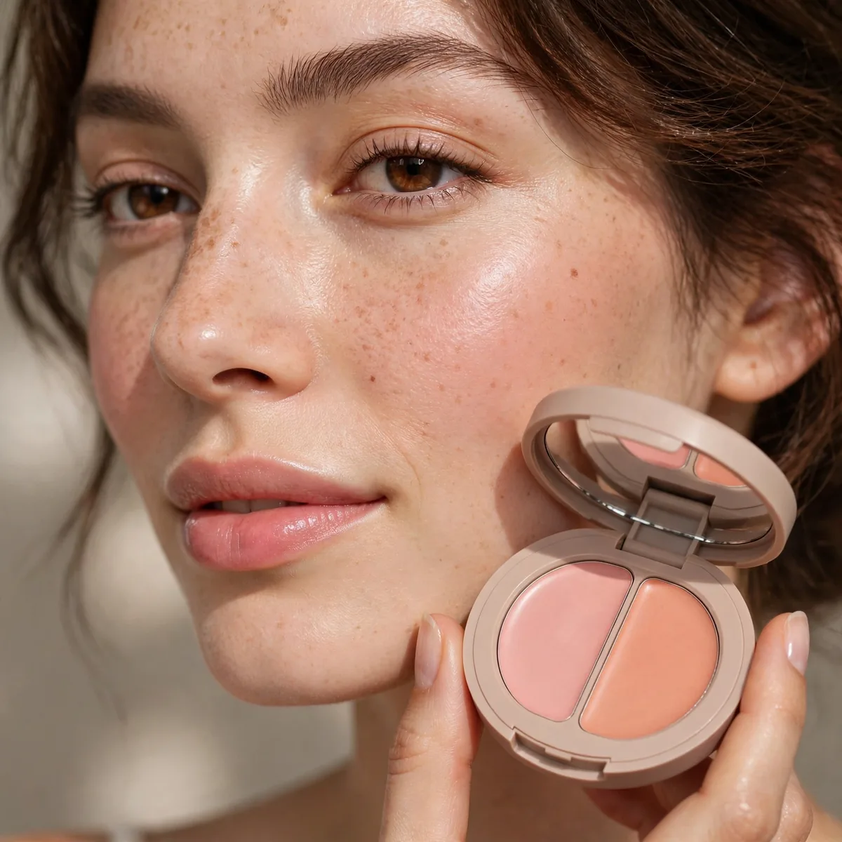 Lip and cheek duo product