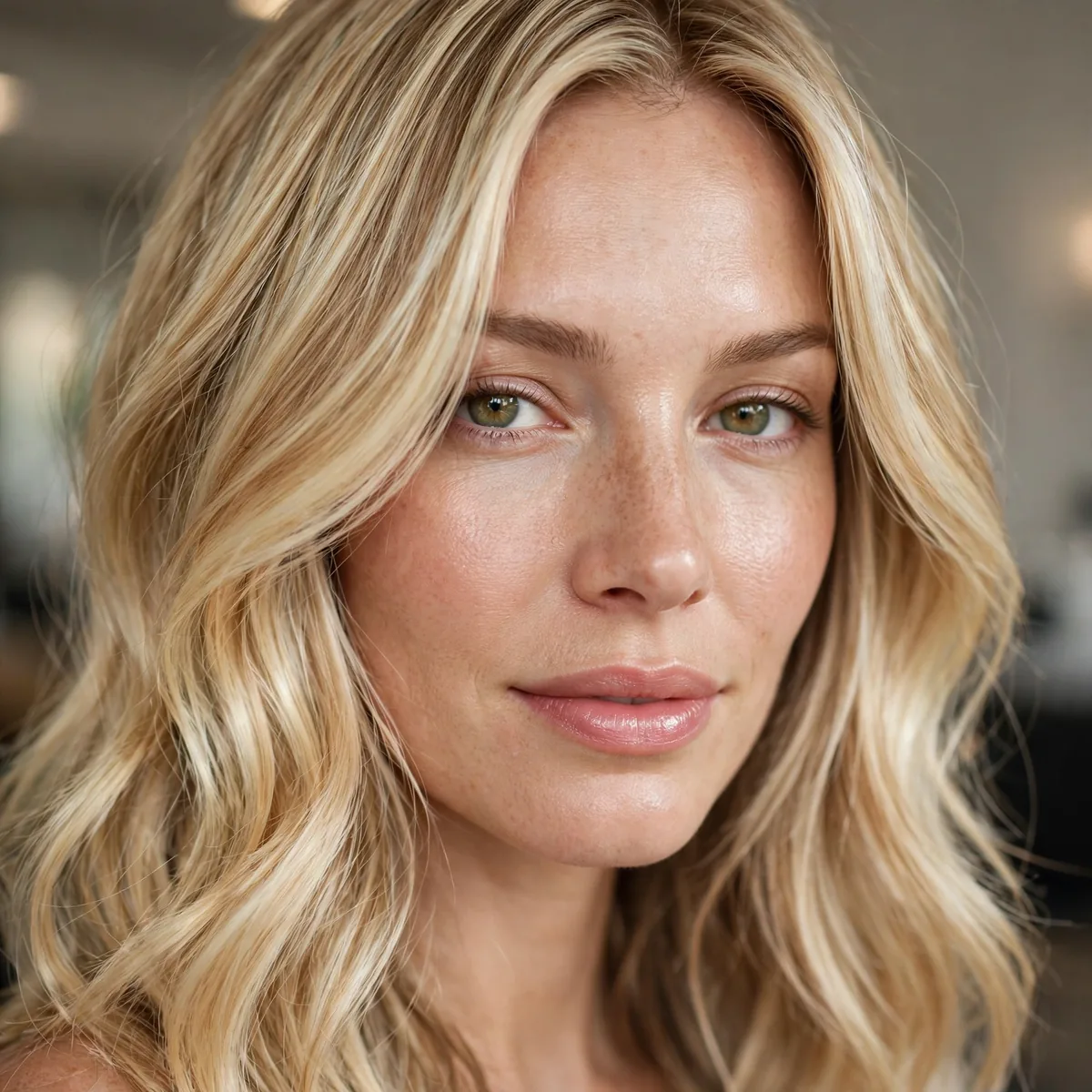 Classic bright blonde foilayage