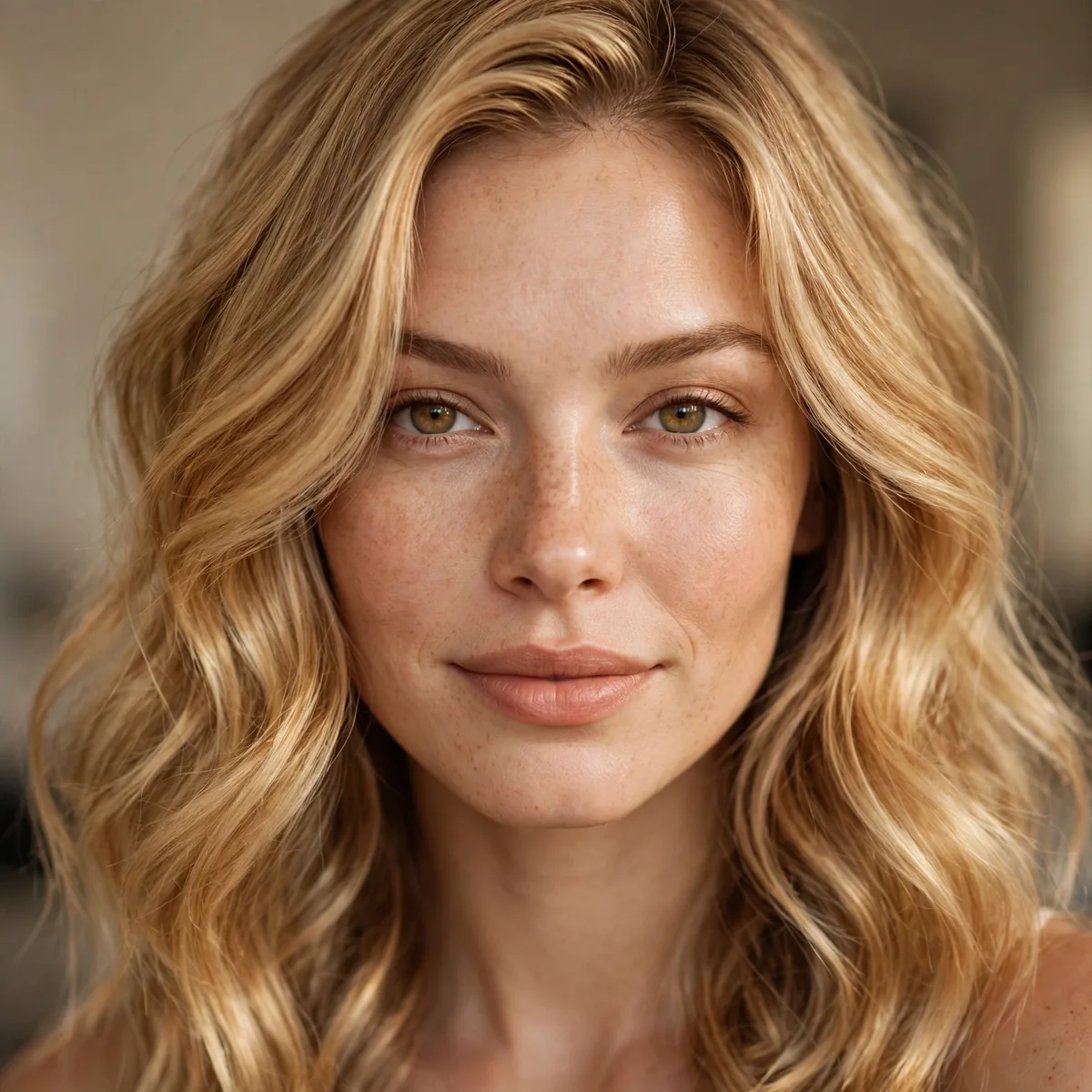 Warm golden blonde foilayage