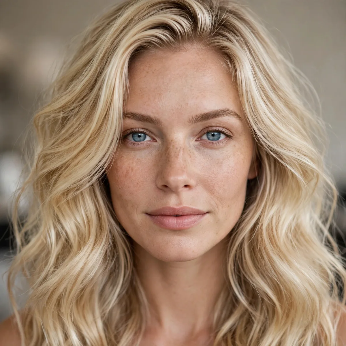 Full-head blonde foilayage