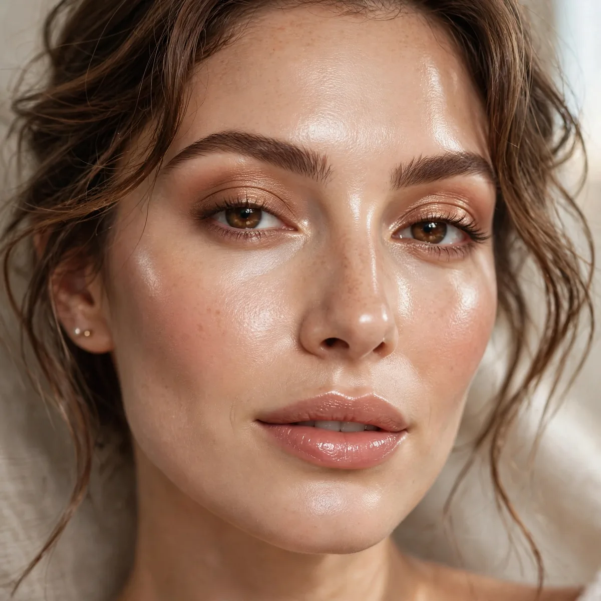 Luminous foundation formula for dry skin