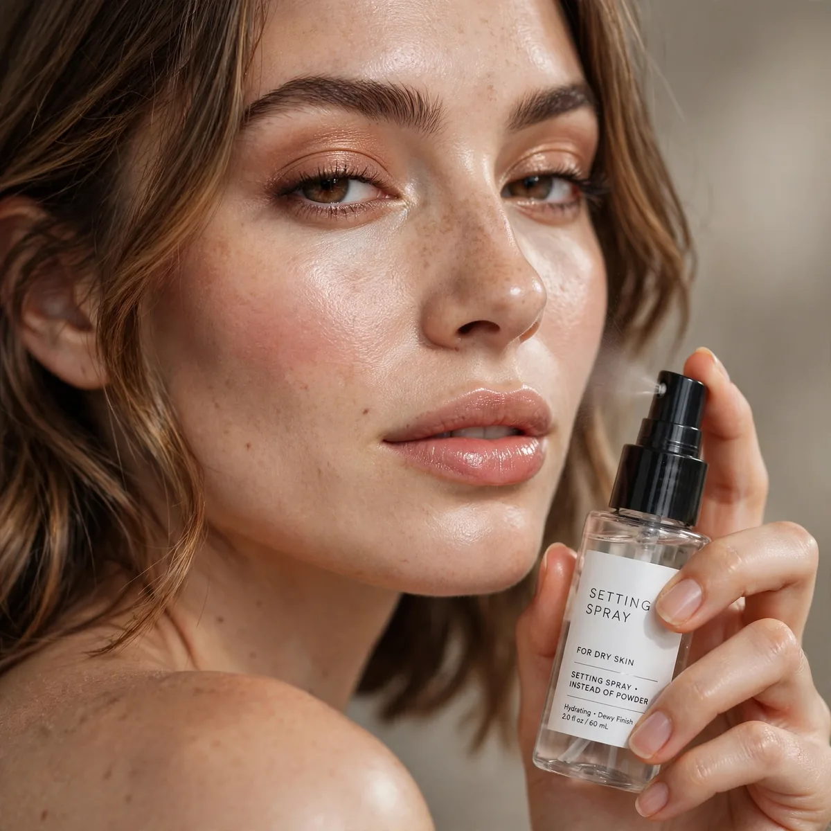 Setting spray for dry skin
