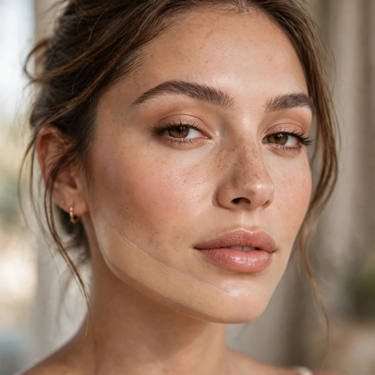 Matching foundation in natural light