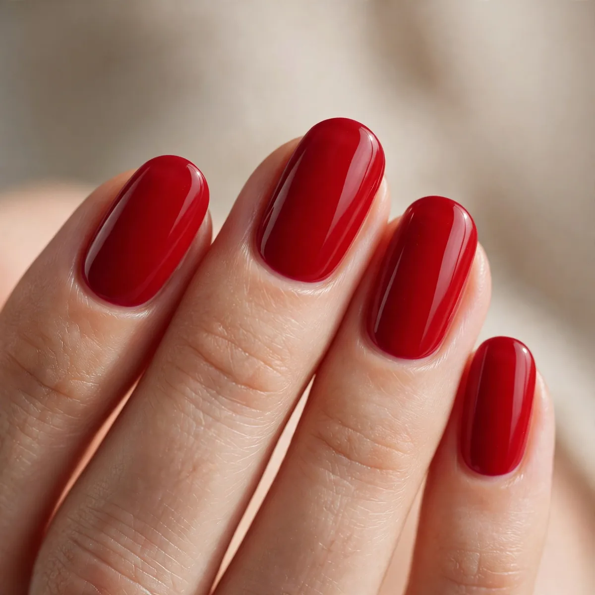 Classic red fourth of july nail polish