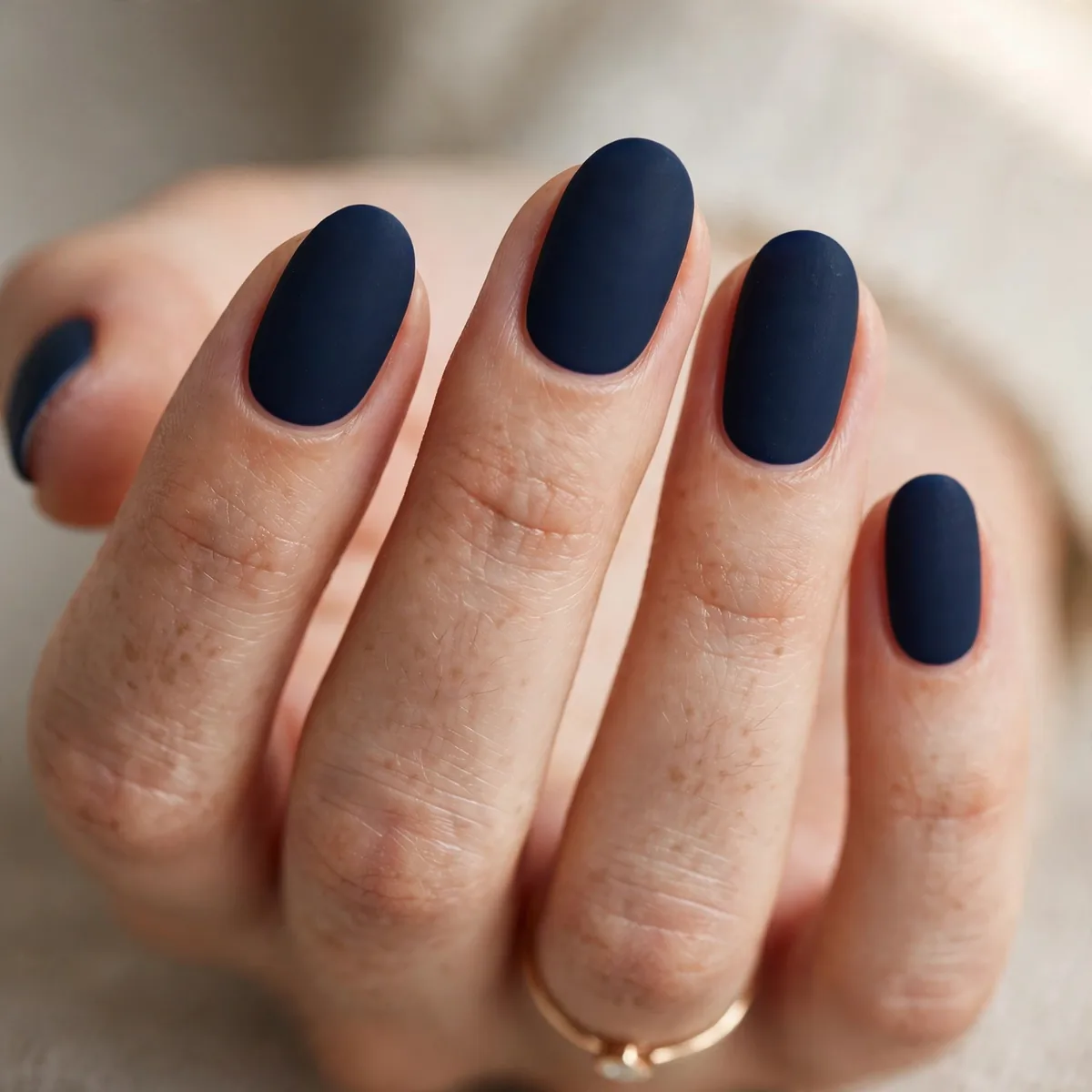 Matte navy fourth of july nail polish