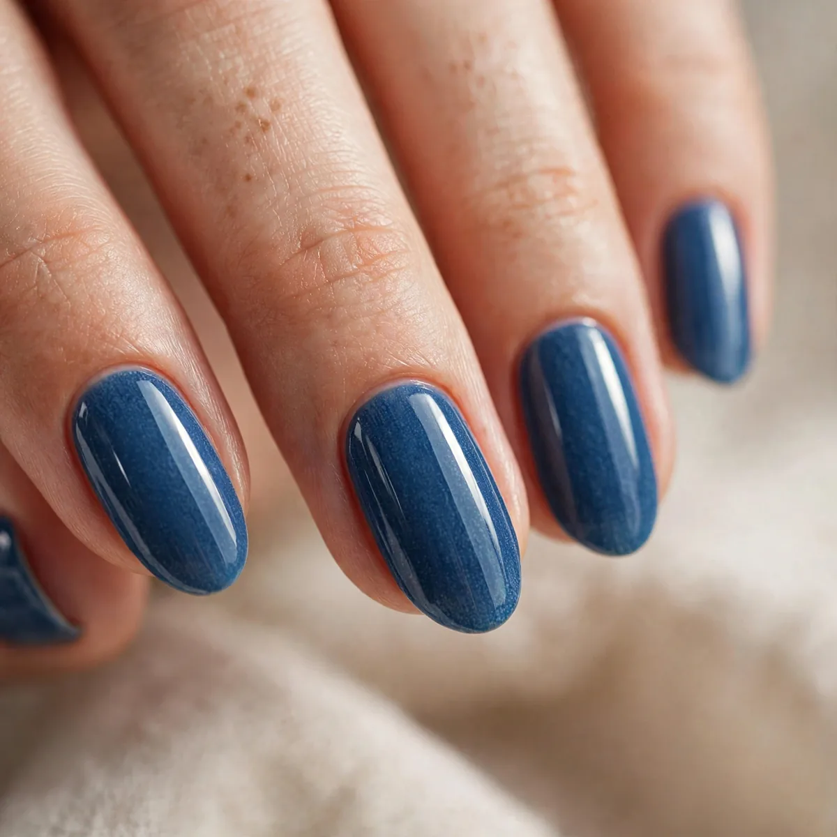 Denim blue fourth of july nail polish