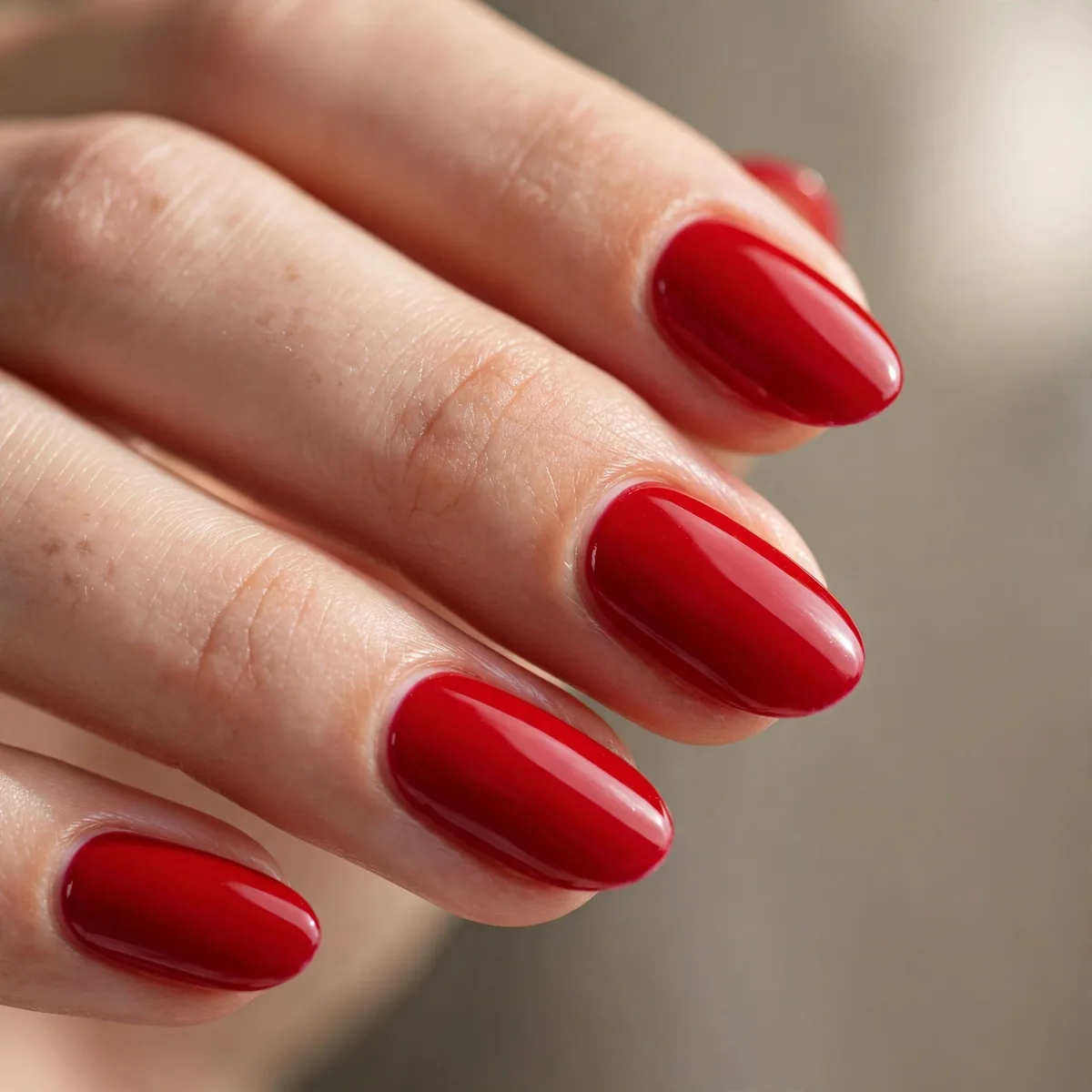 Cherry red fourth of july nails