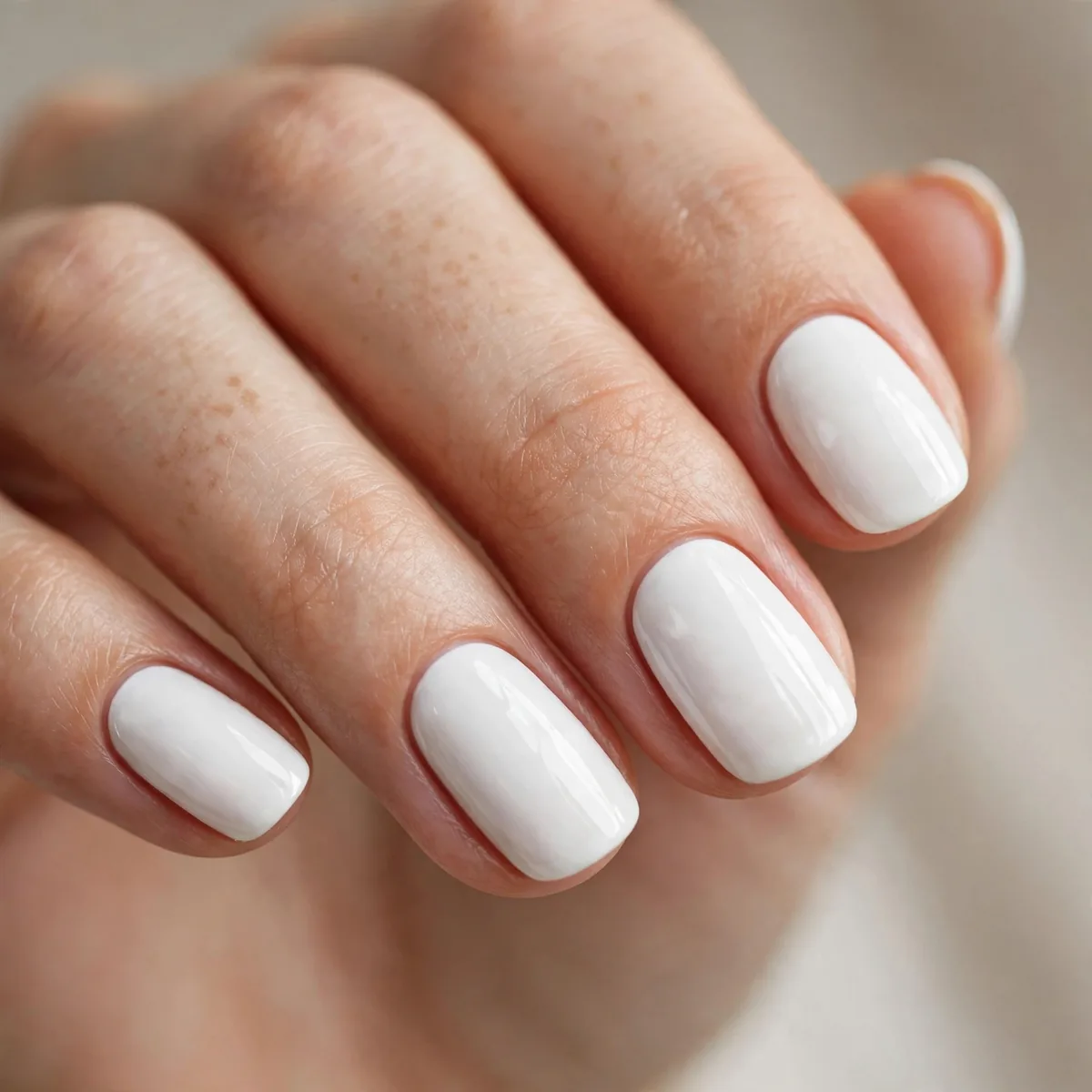 Crisp white fourth of july nail polish