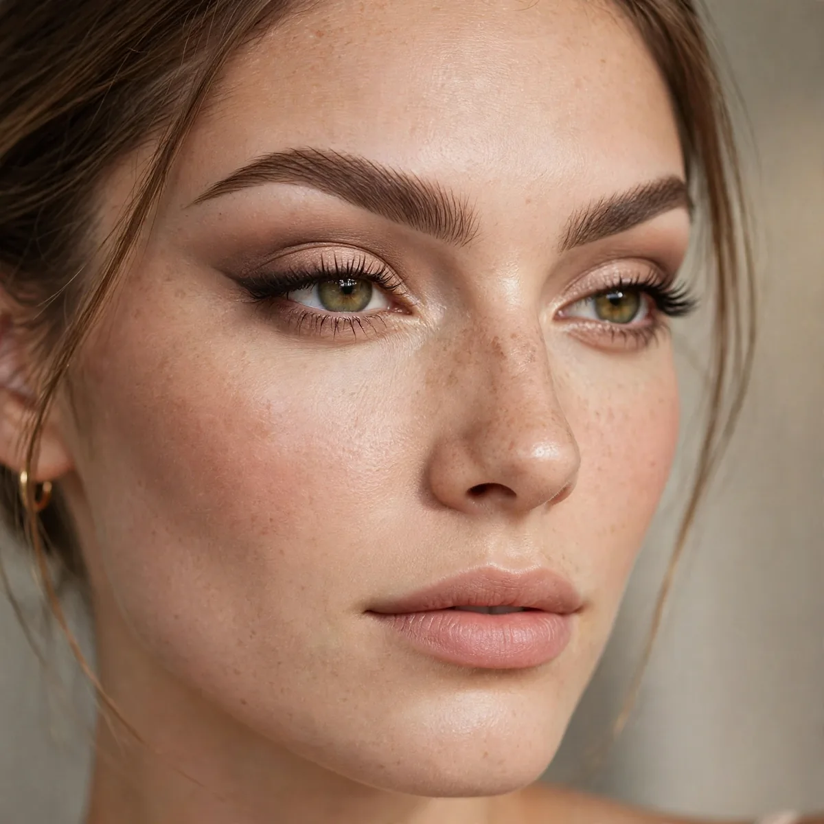 Lifted fox brow makeup