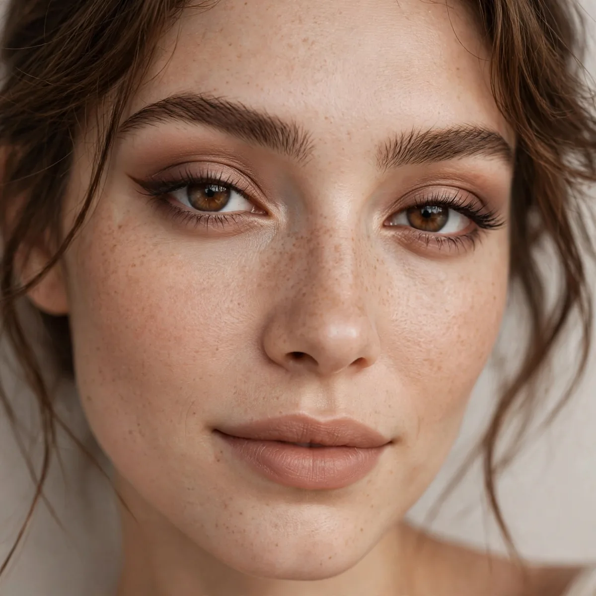 Brown fox eye soft look