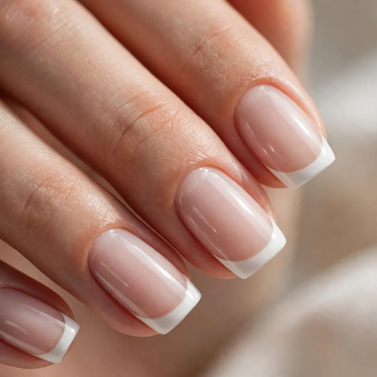 Refined classic white french tips