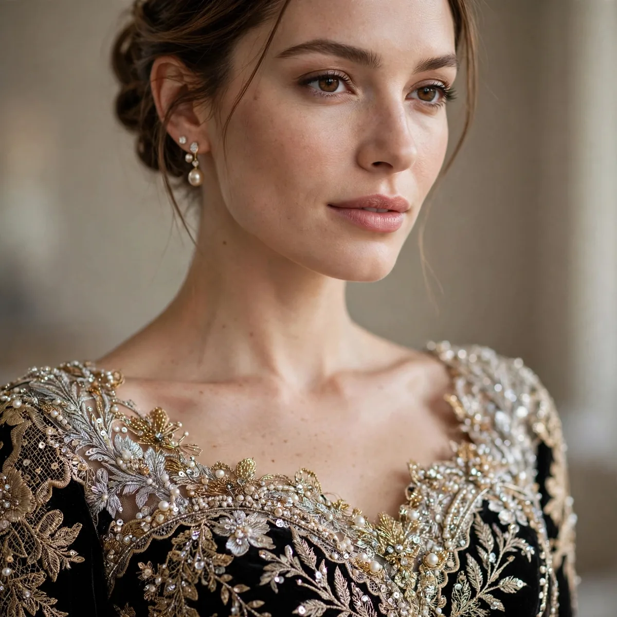 Embellished bodice gala gown