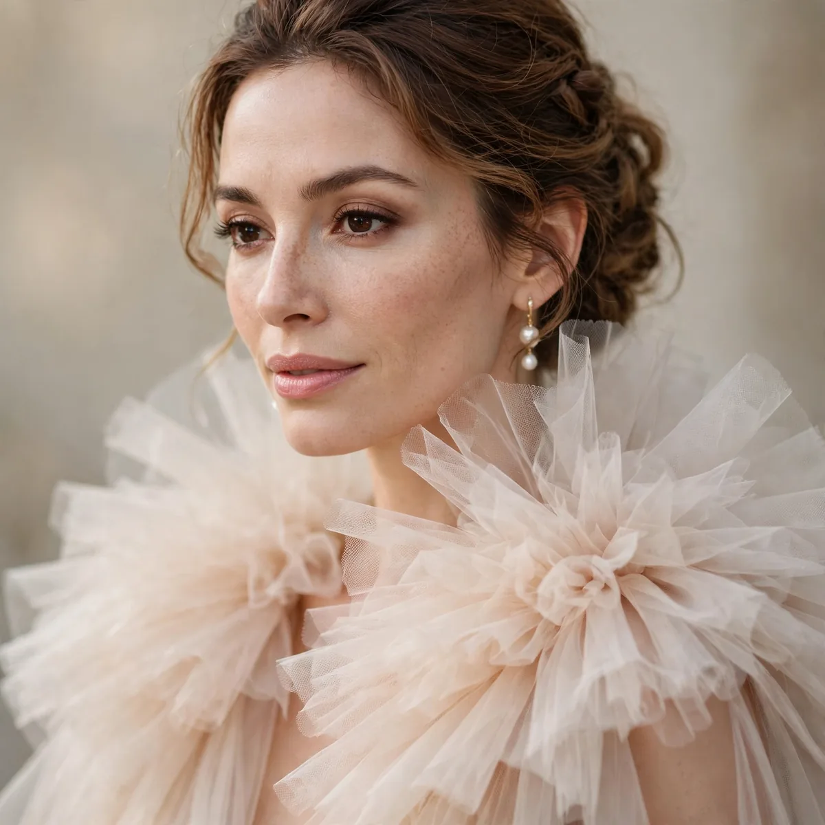 Tulle layered gala gown
