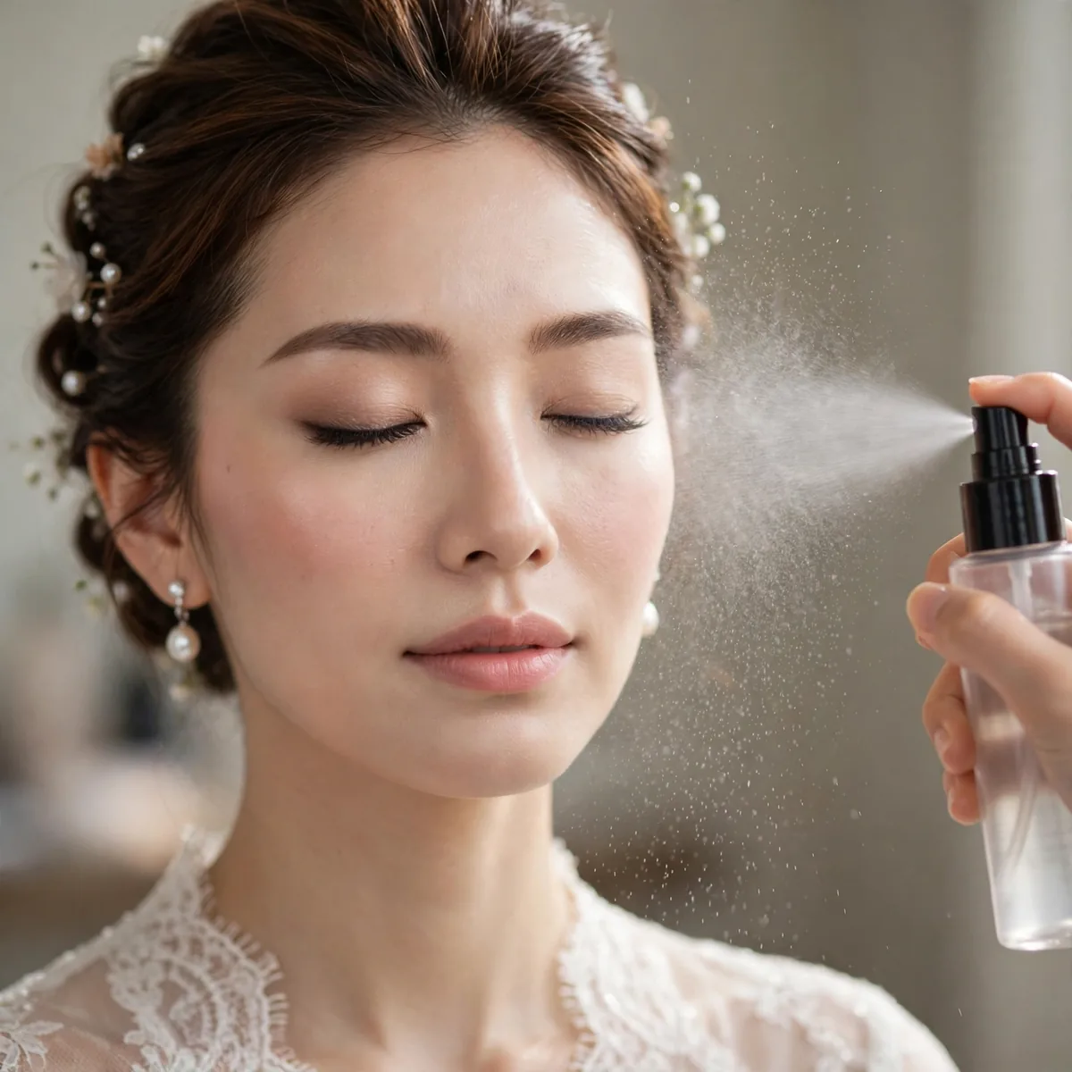 Setting spray bridal glam