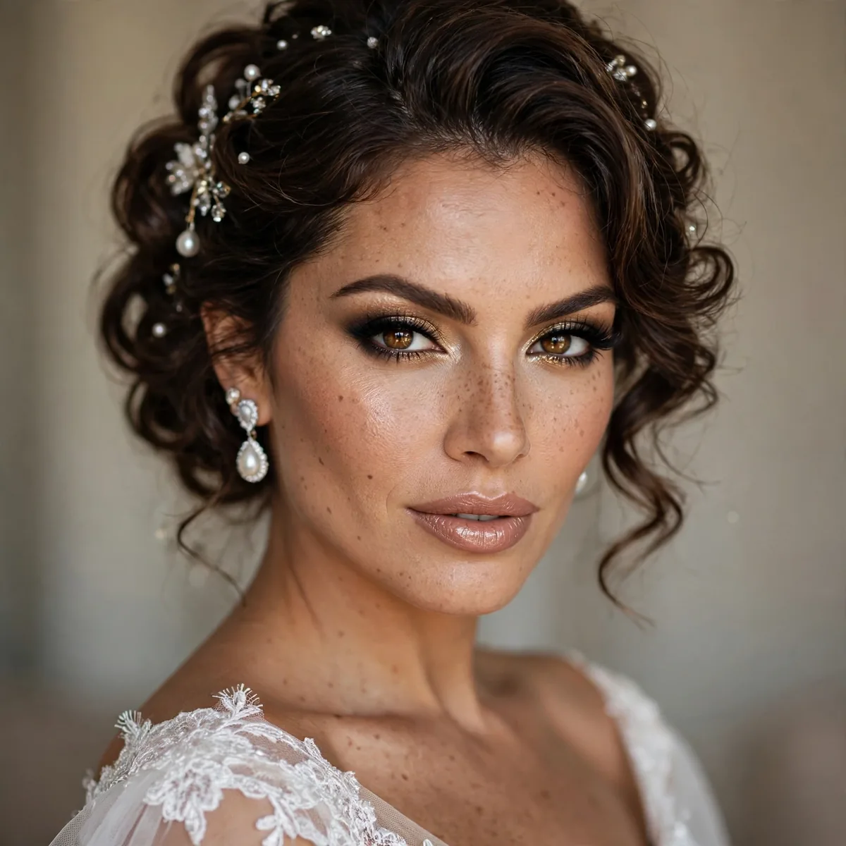 Confident glam bride