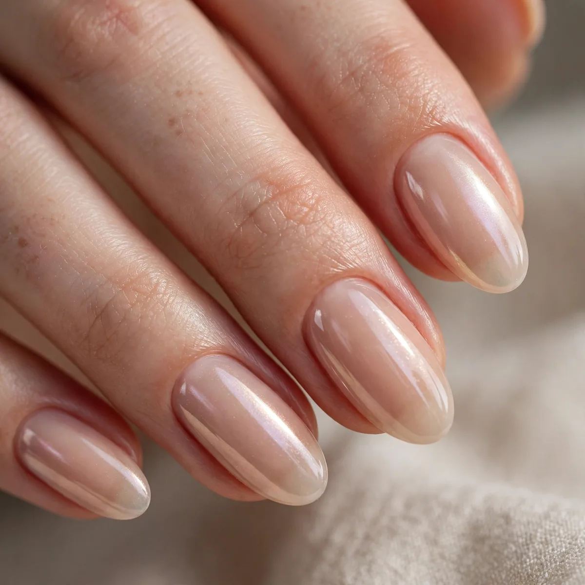 Original glazed donut nude nails