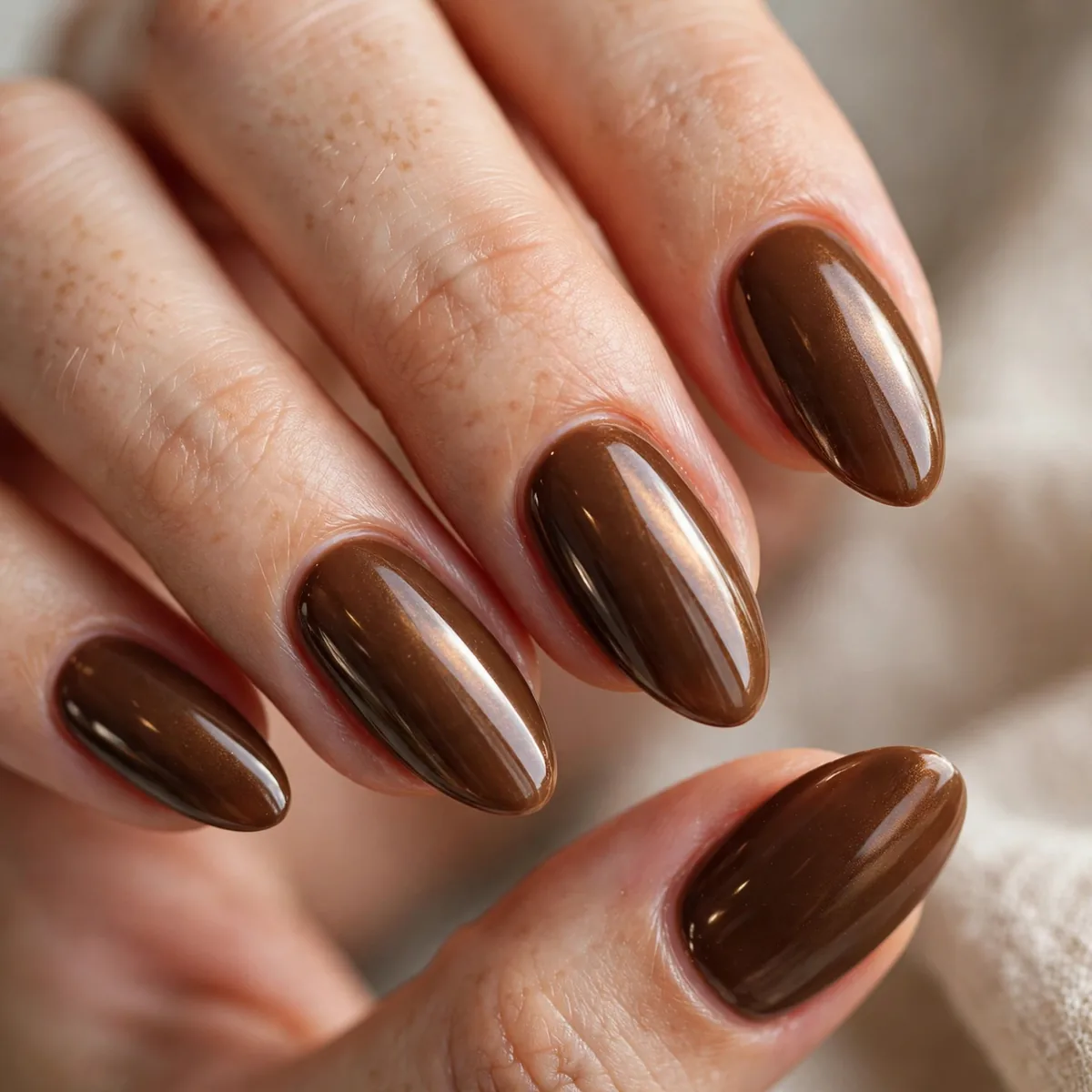 Espresso glazed donut nails