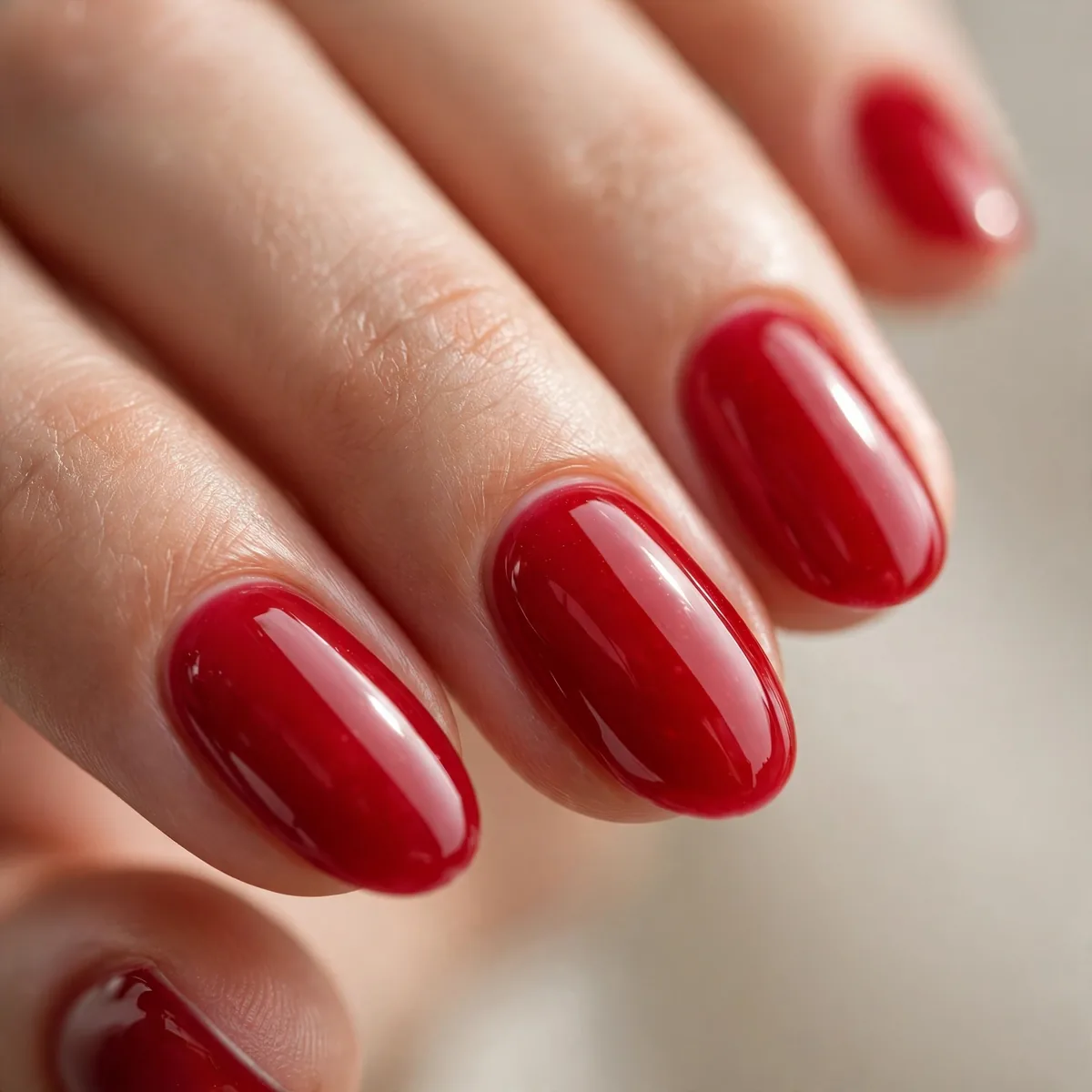 Red cherry glazed donut nails
