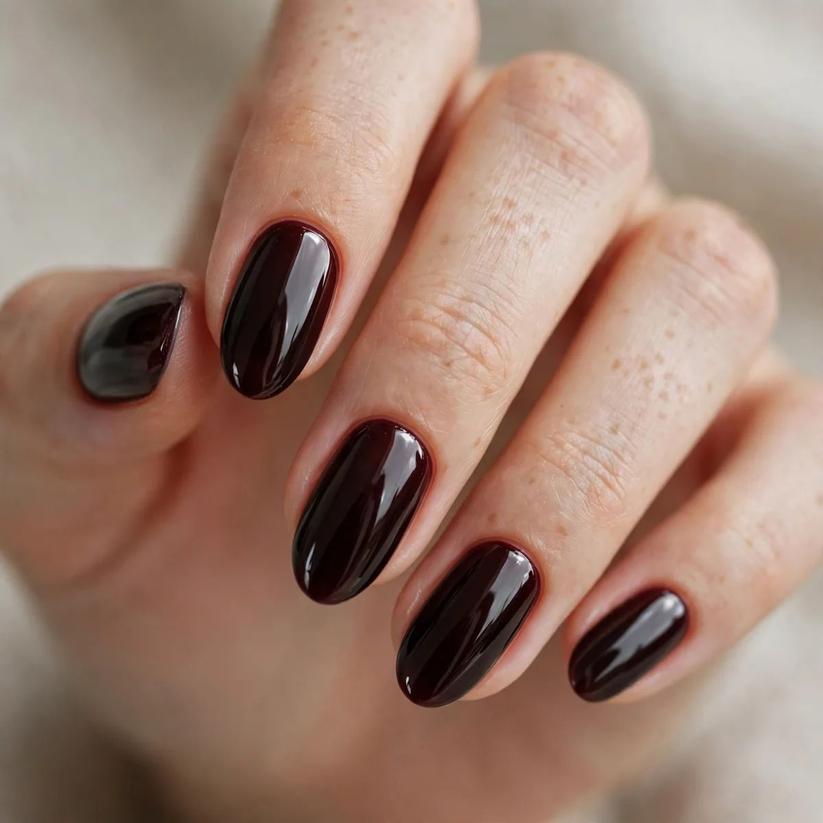 Black cherry glazed nails
