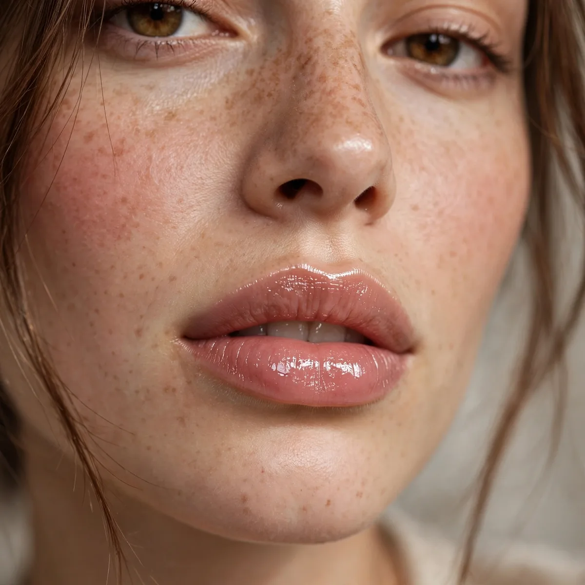 Lip balm natural shine look