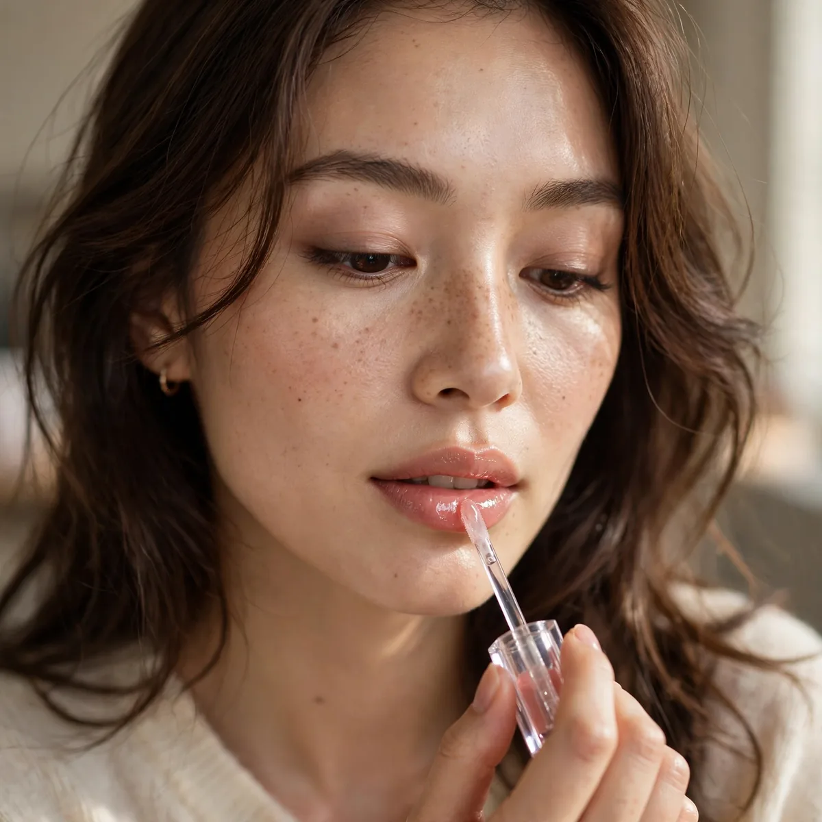 Gloss touch up throughout day