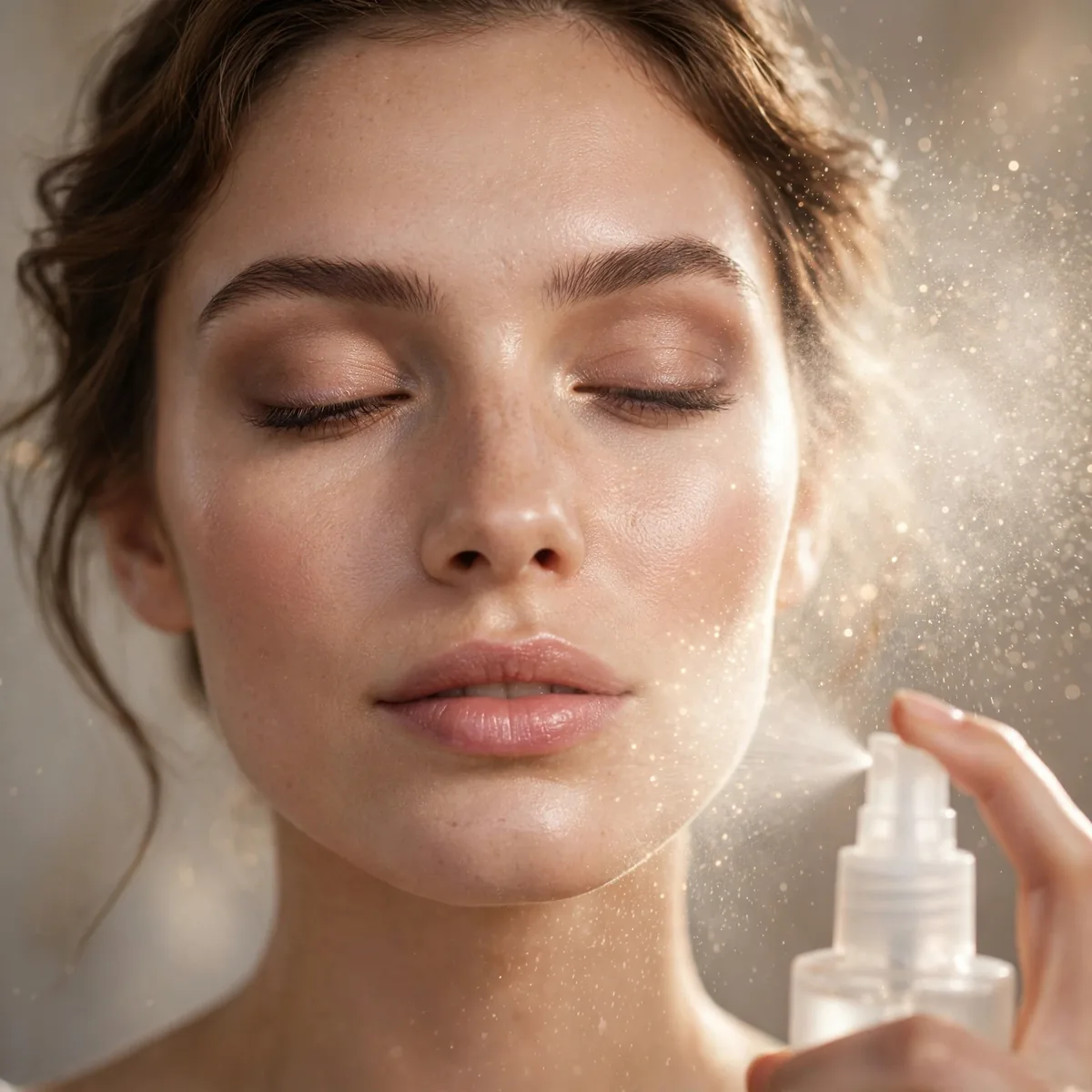 Luminous setting spray glow