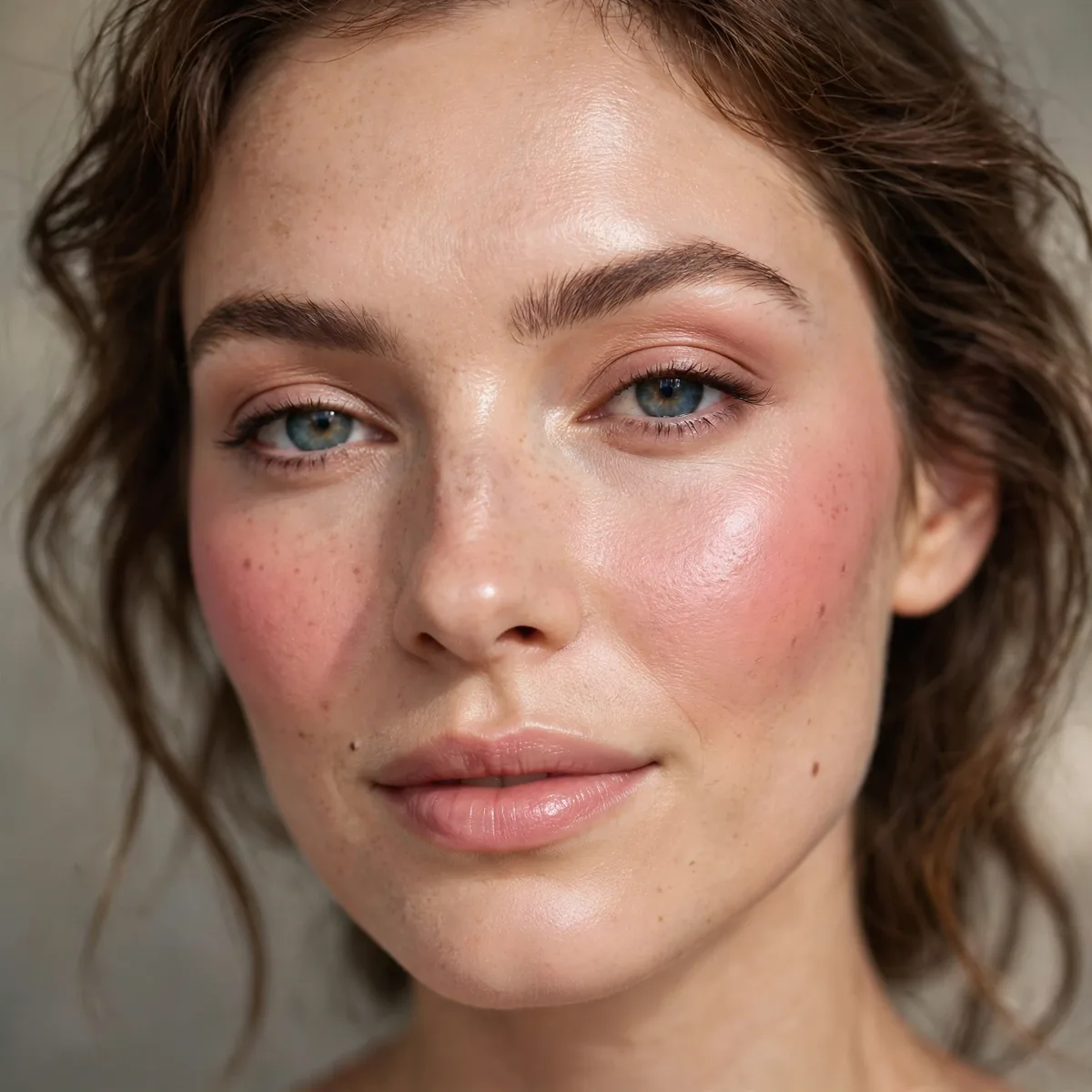 Layered dewy blush technique