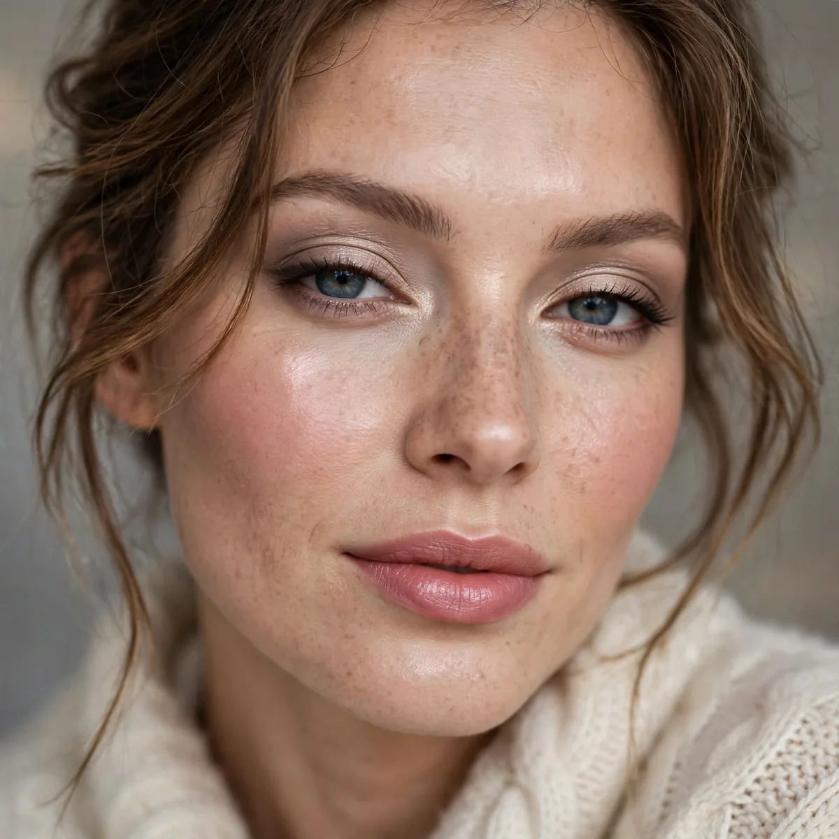 Satin finish winter makeup