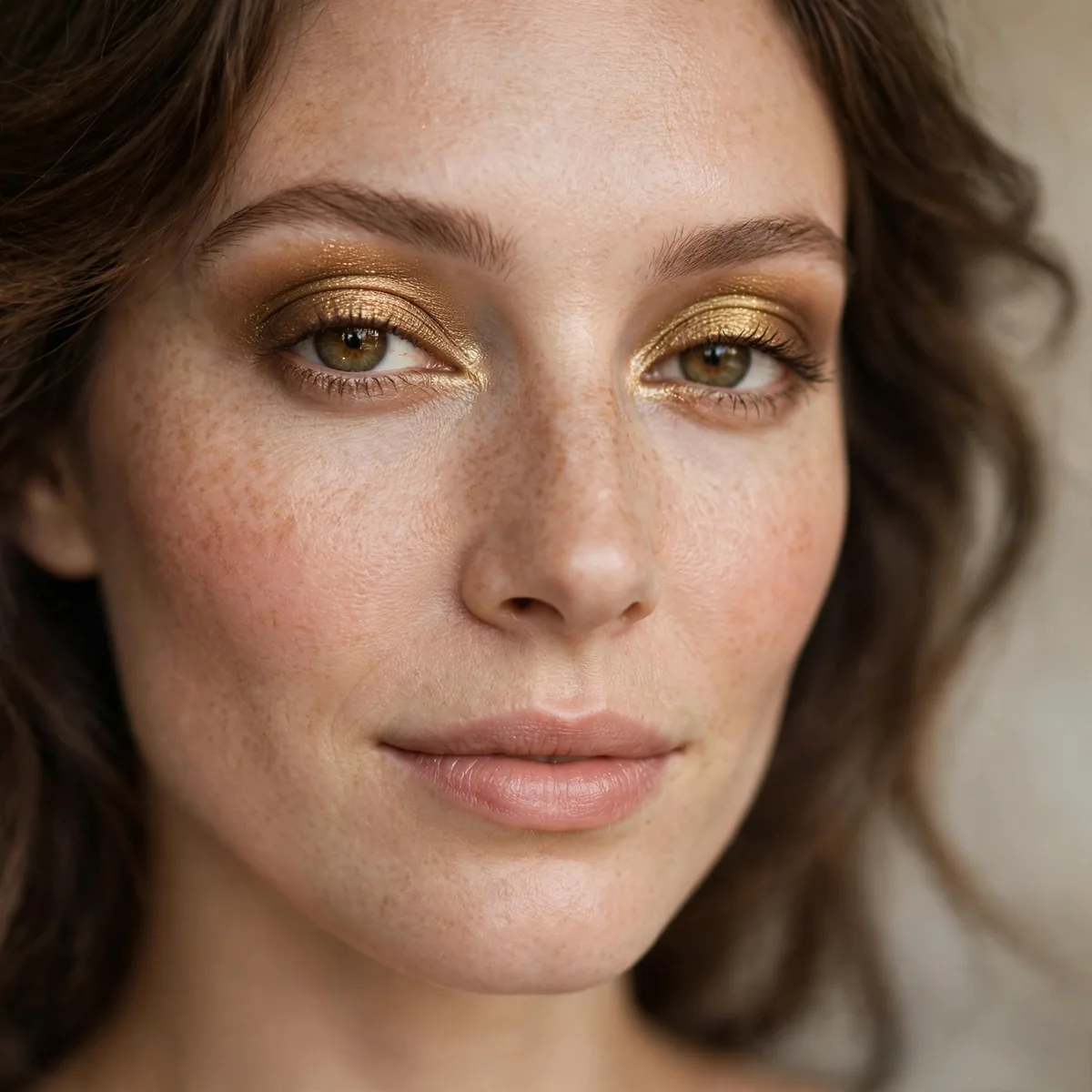 Antique gold eyeshadow look
