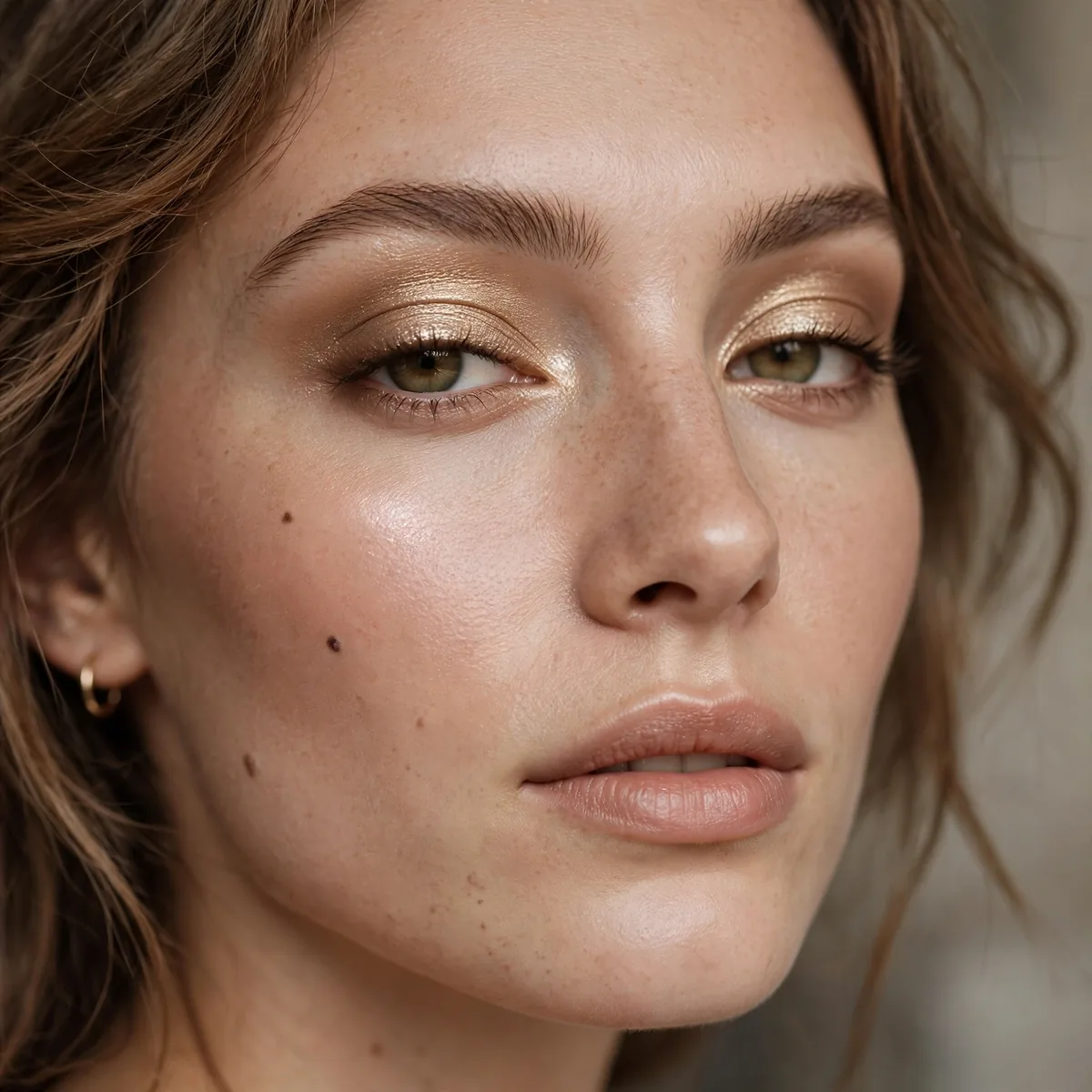 Champagne gold eyeshadow
