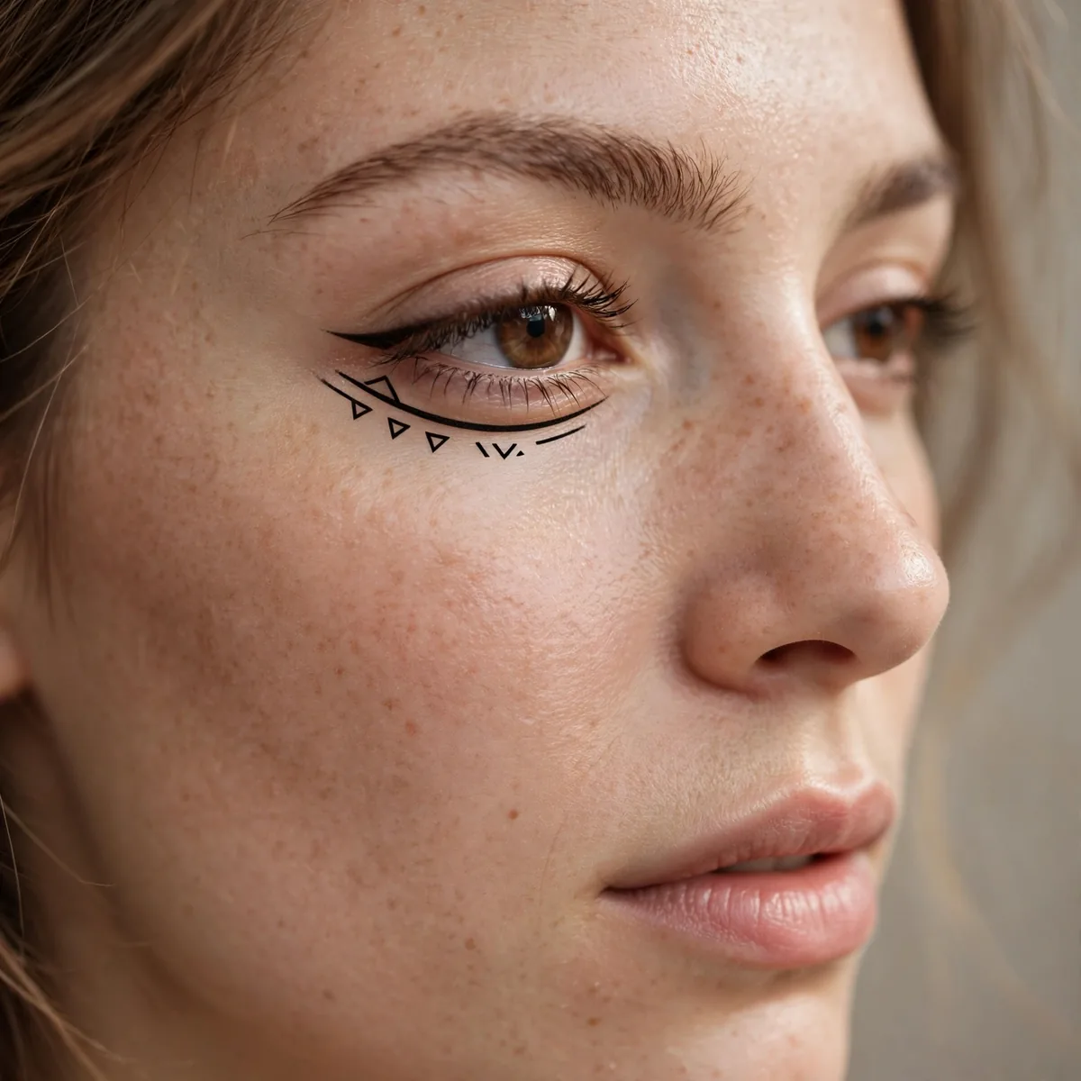 Graphic lower lash eyeliner design