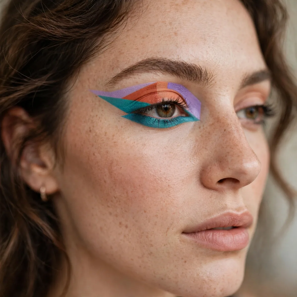 Color block graphic eyeliner