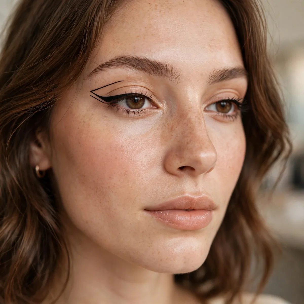 Wearable graphic eyeliner everyday look