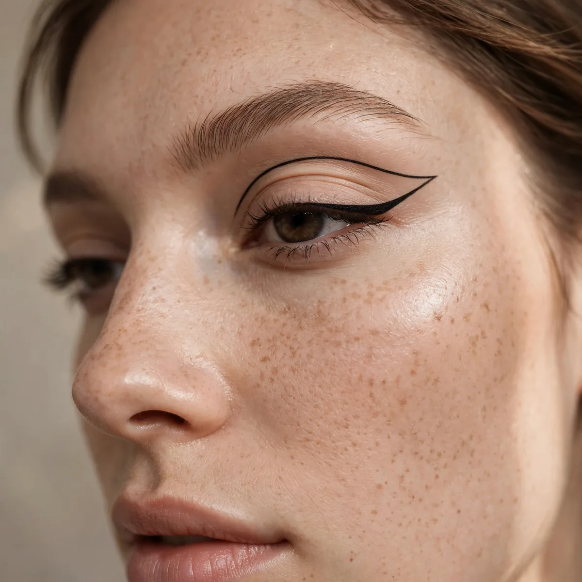 Outlined crease graphic liner