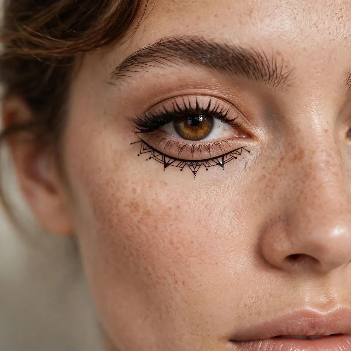 Graphic lower lash liner design