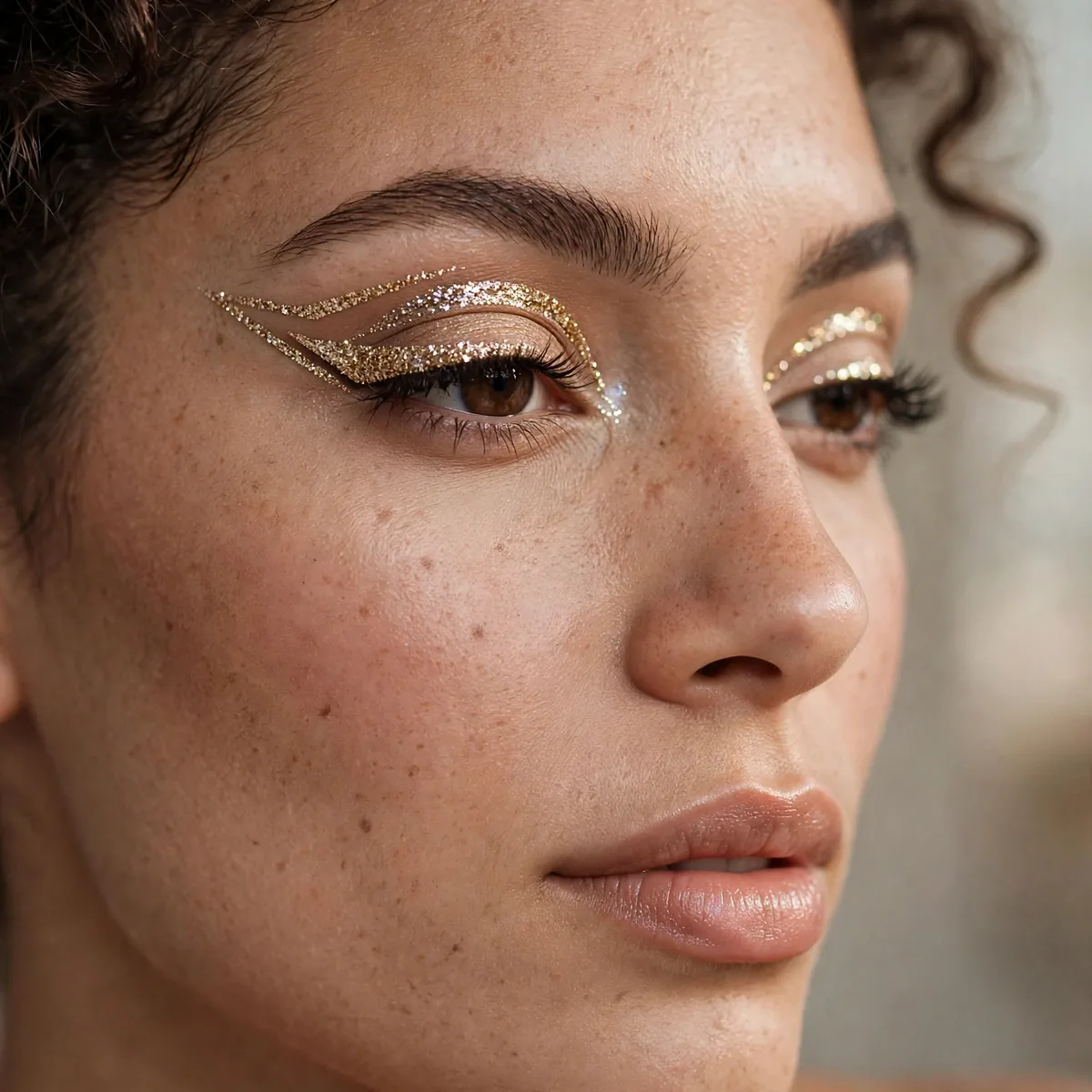 Glitter graphic liner combination
