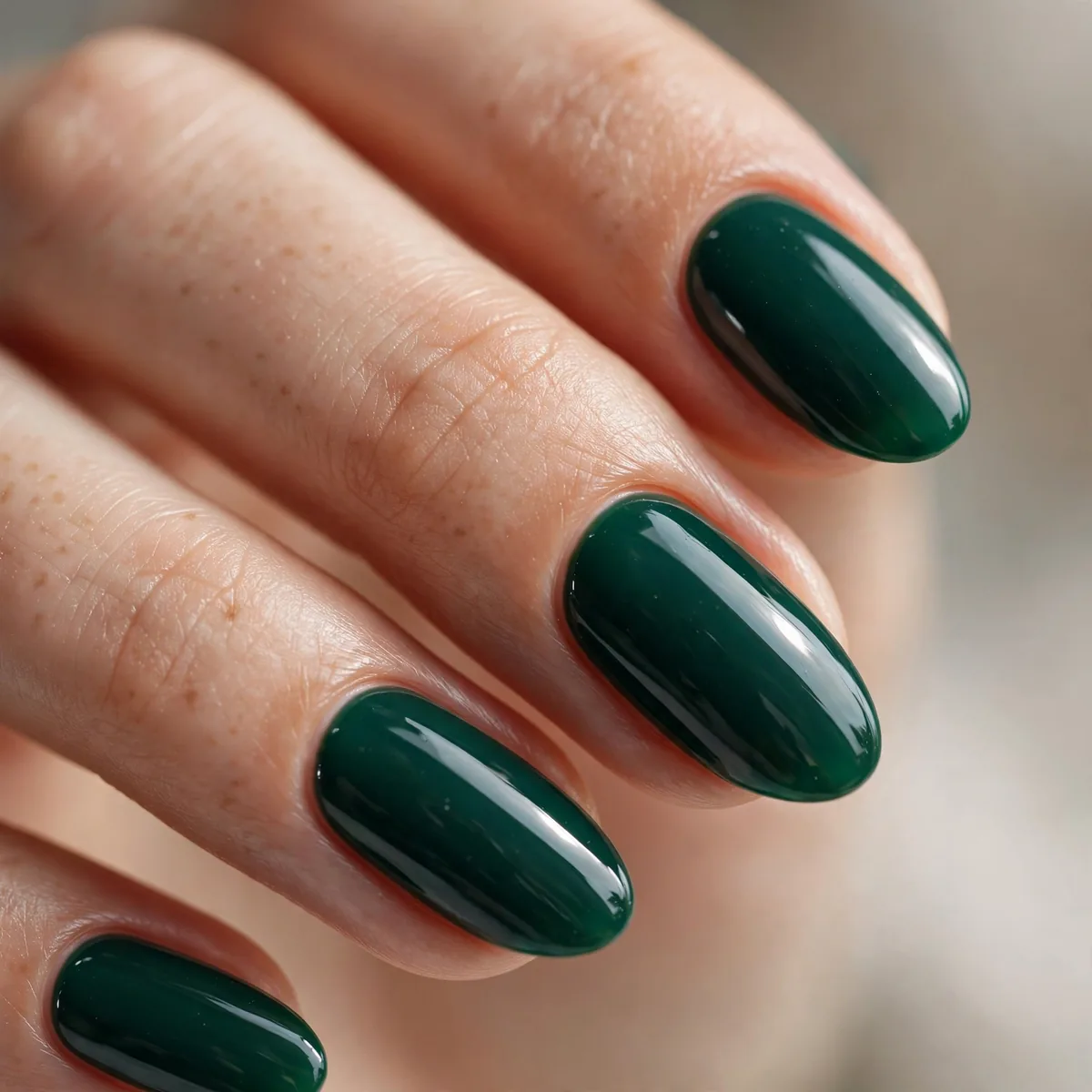 Deep emerald green nails