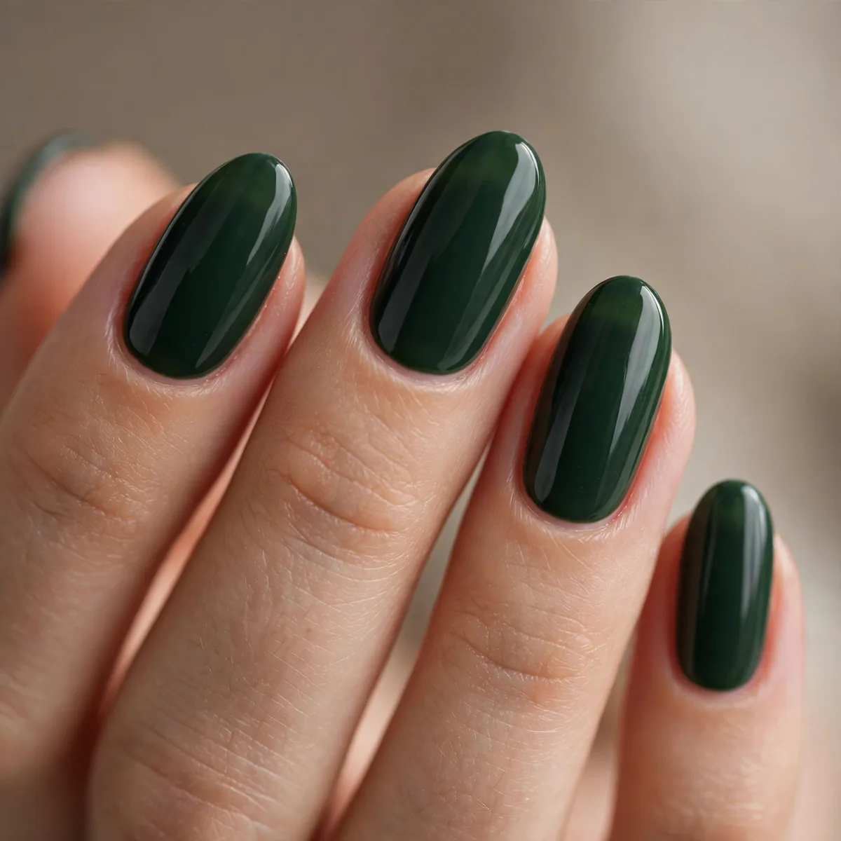 Hunter green dark nails