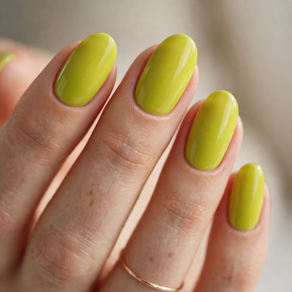 Chartreuse yellow green nails