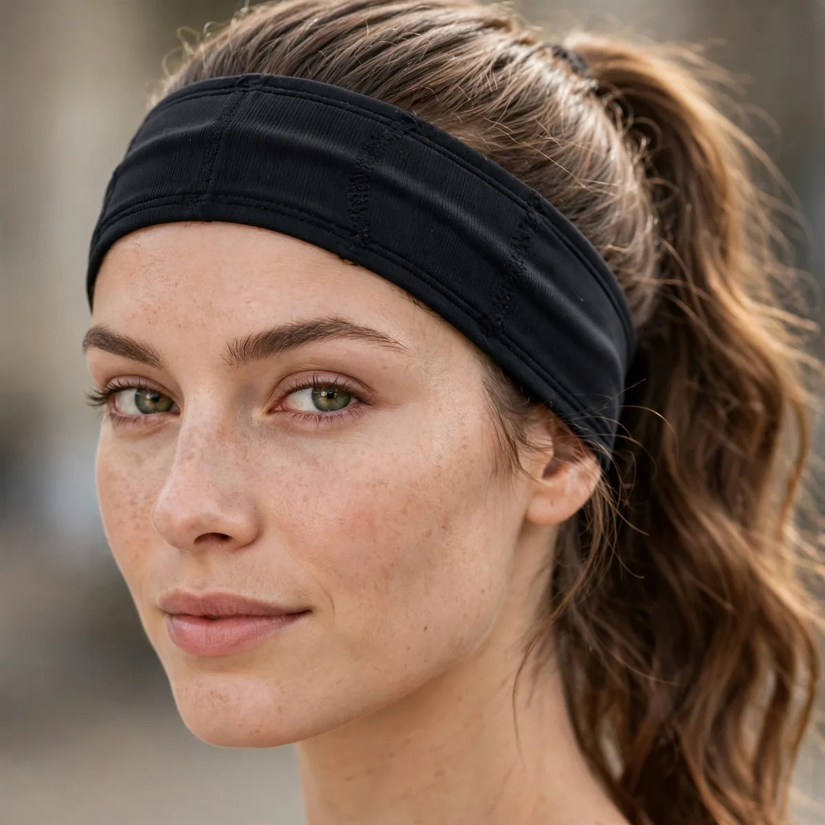 Ponytail with sport headband