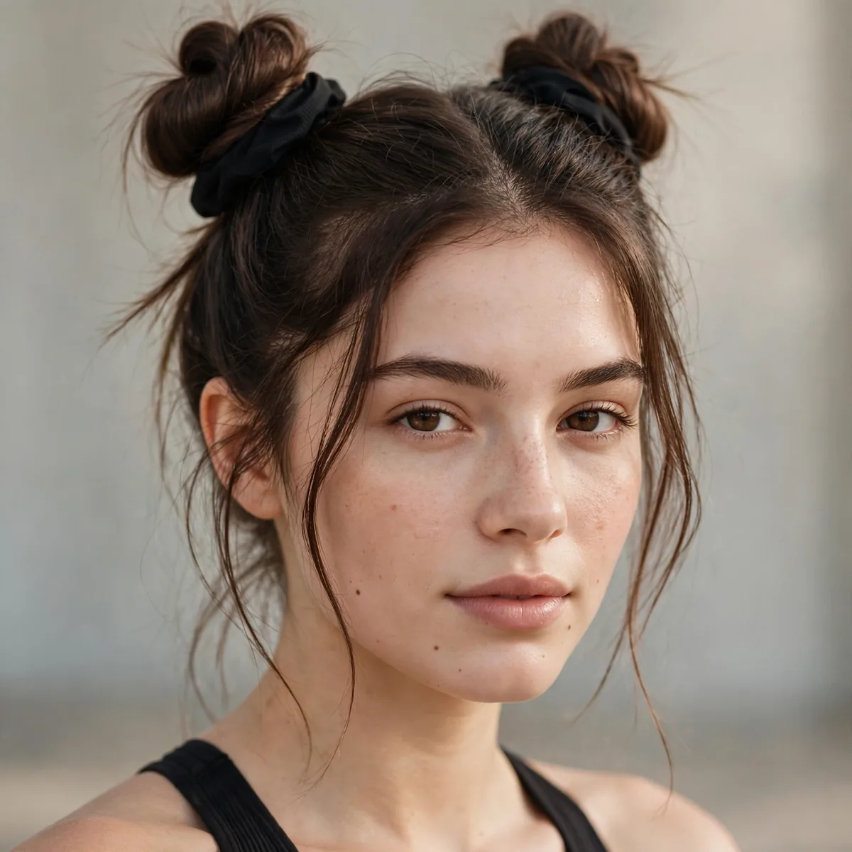 Secure space buns for workout
