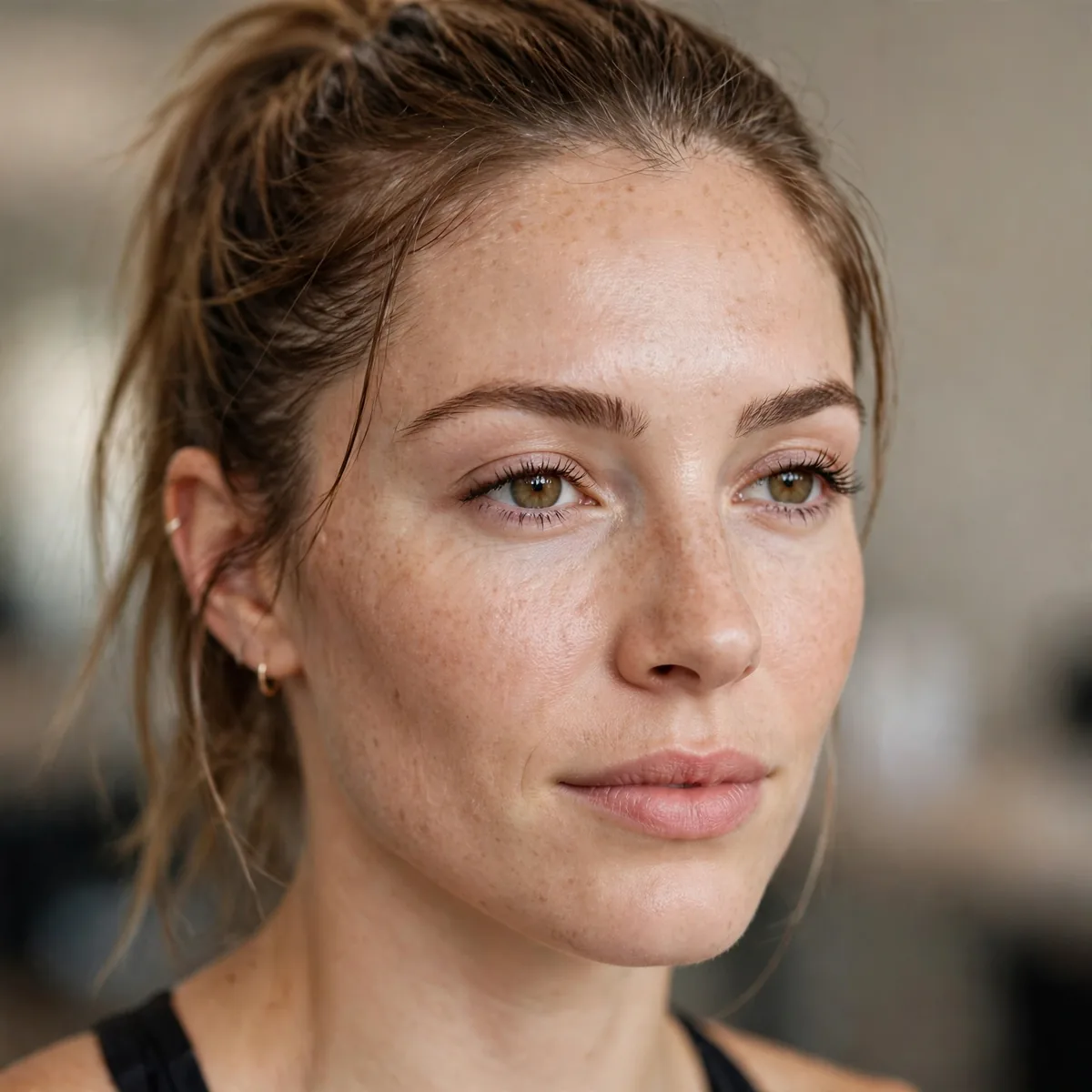 Minimal eye makeup for gym