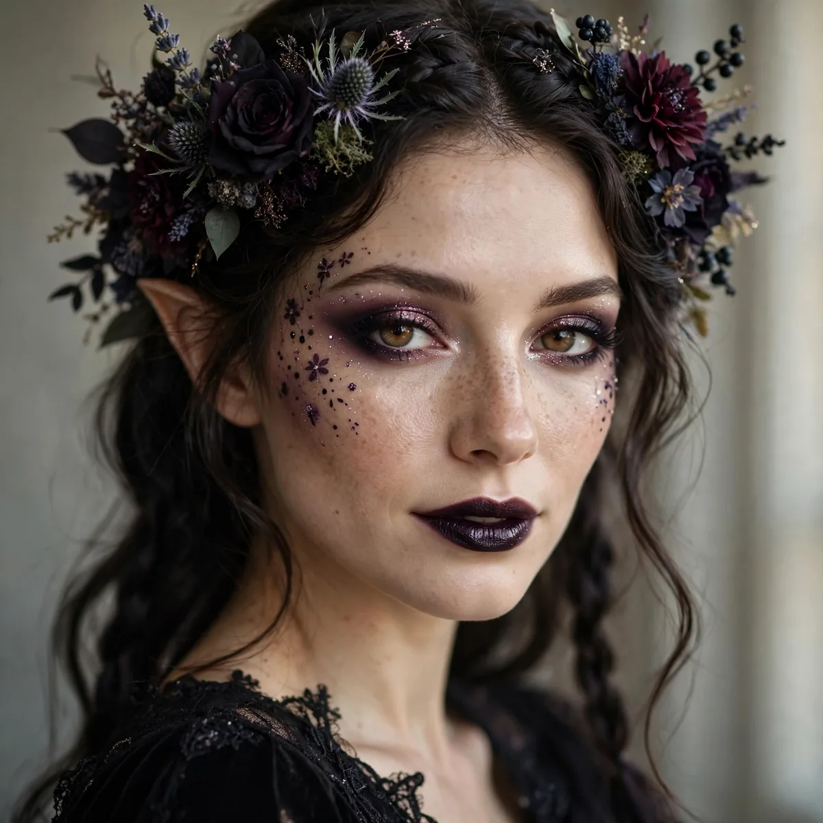 Dark fairy Halloween makeup