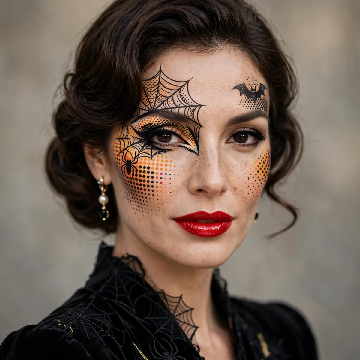Pop art comic makeup Halloween