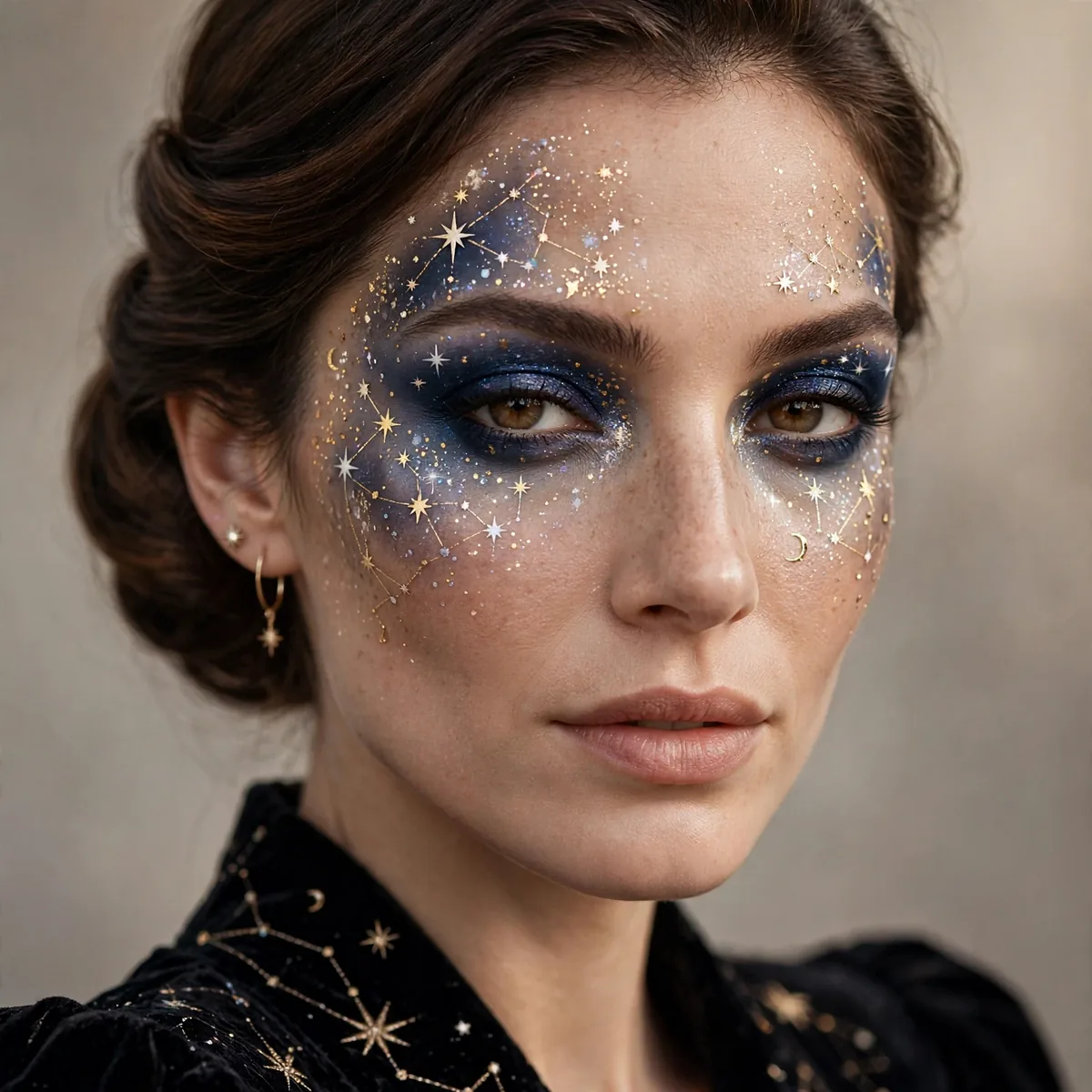 Celestial star Halloween makeup