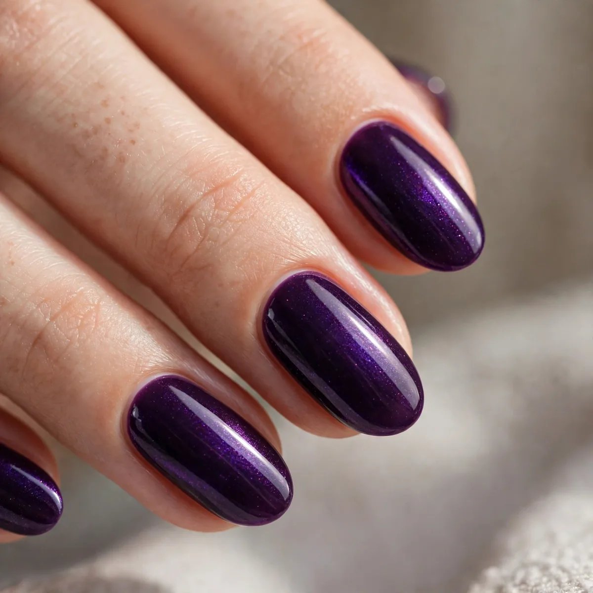 Deep purple halloween nail polish