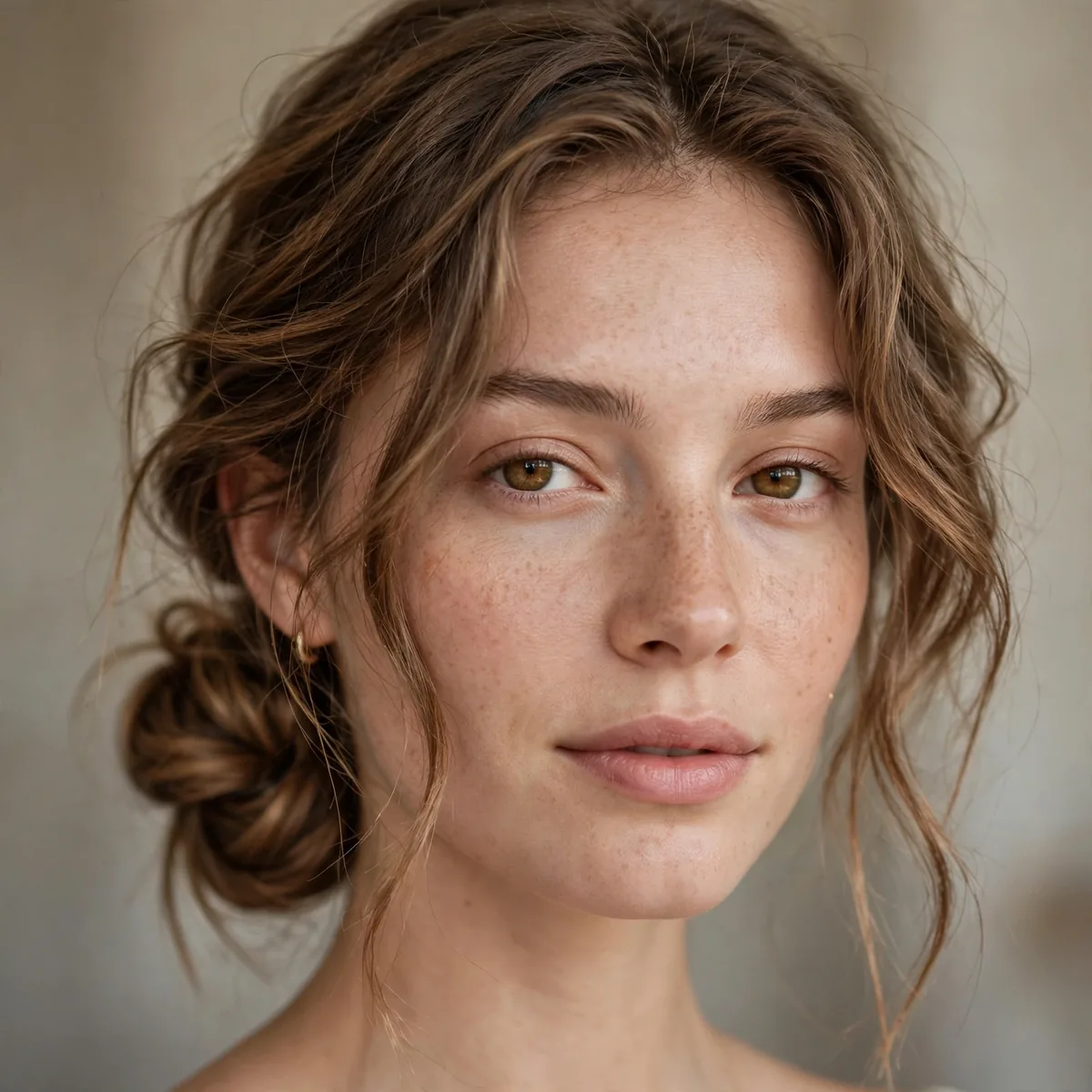 Twisted low bun without heat styling