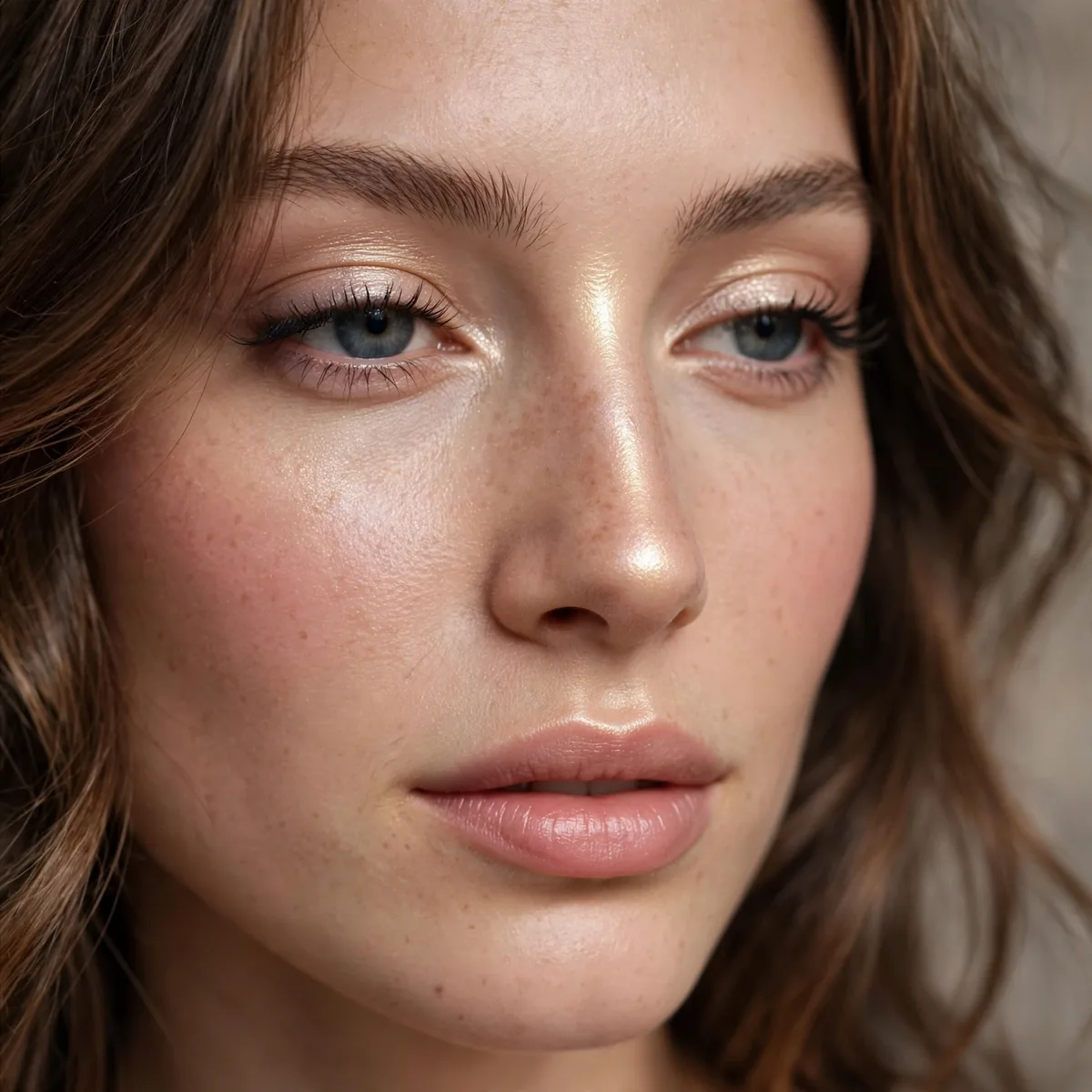 Highlighter down nose bridge