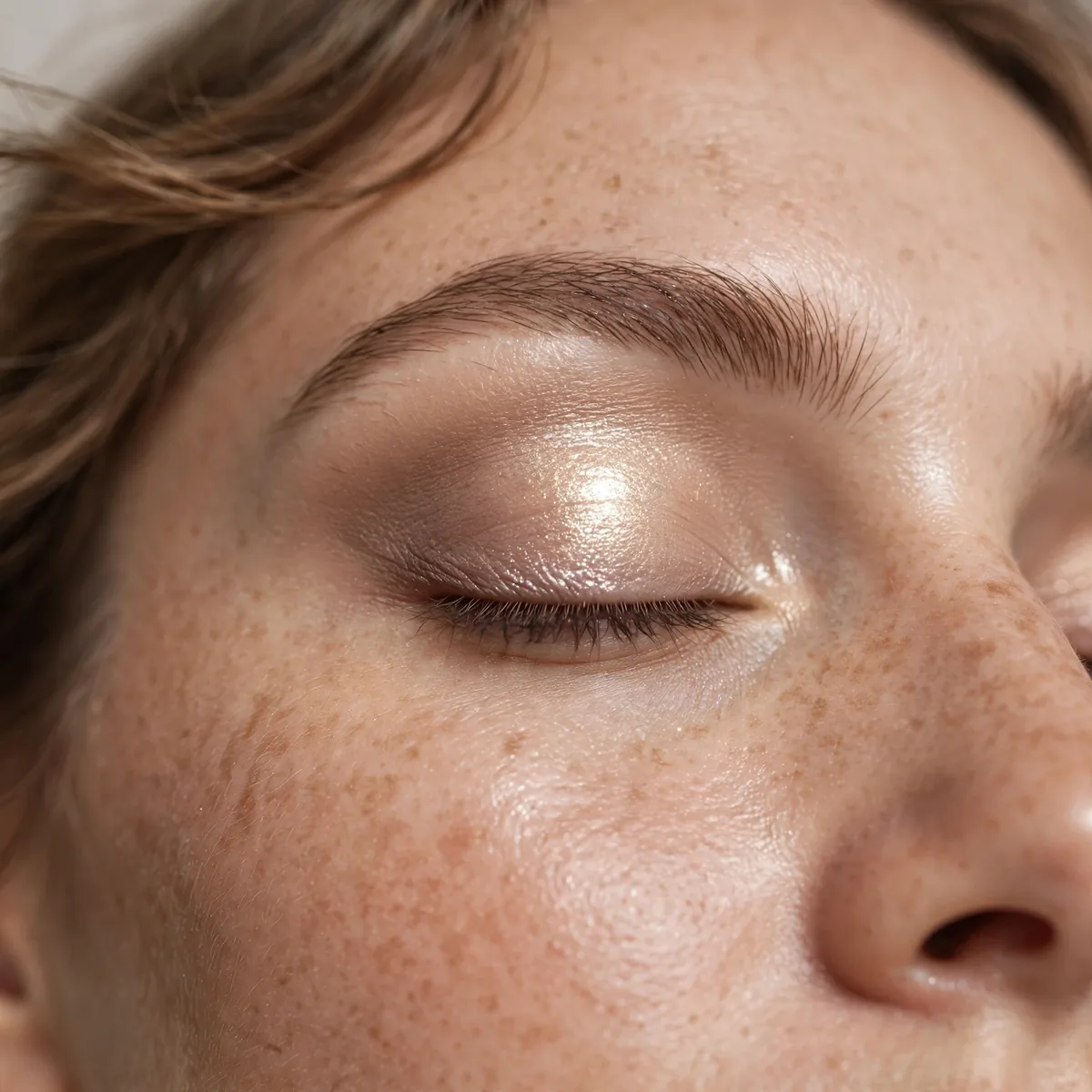 Highlighter center of eyelid