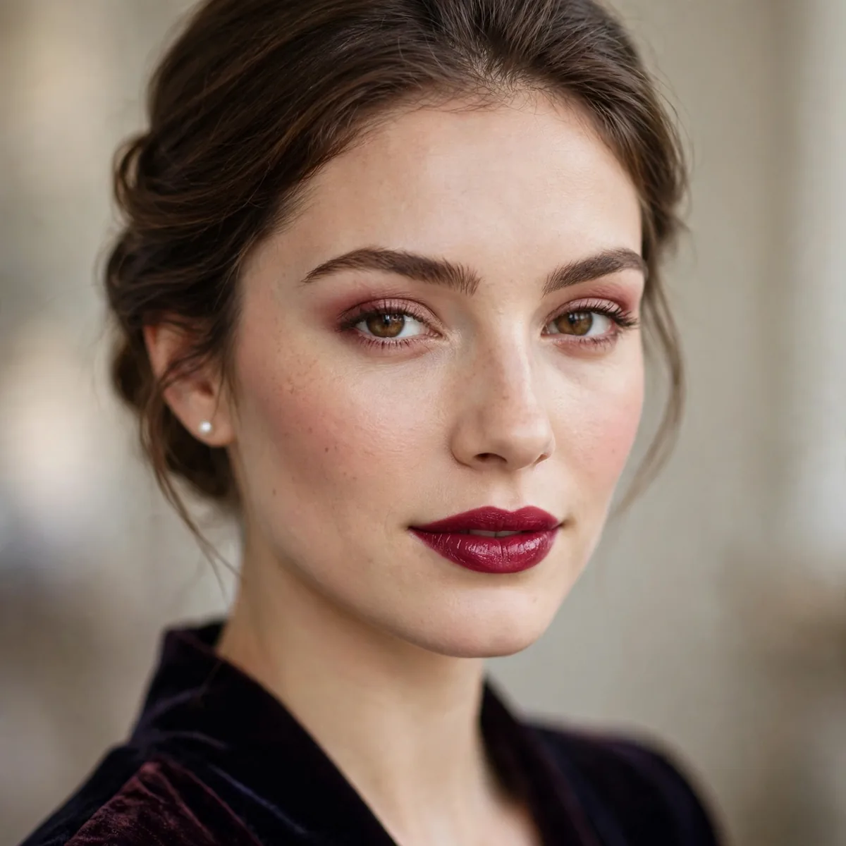 Berry lip homecoming look